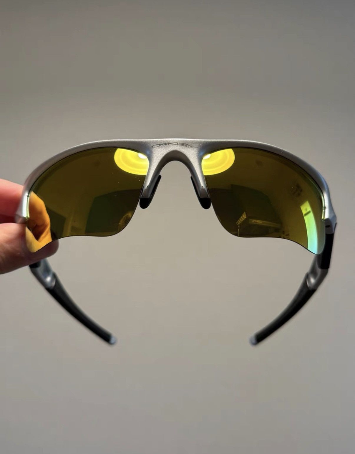 Oakley Oakley FLAK JACKET Metallic Silver Sports Sunglasses K24 Size ONE SIZE - 2 Thumbnail