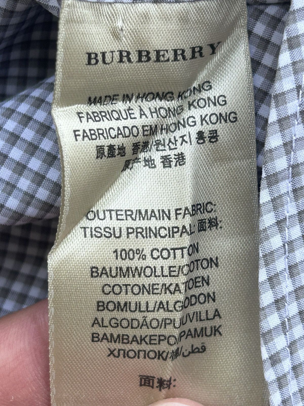 Burberry White and grey burberry button up shirt Size US L / EU 52-54 / 3 - 5 Thumbnail