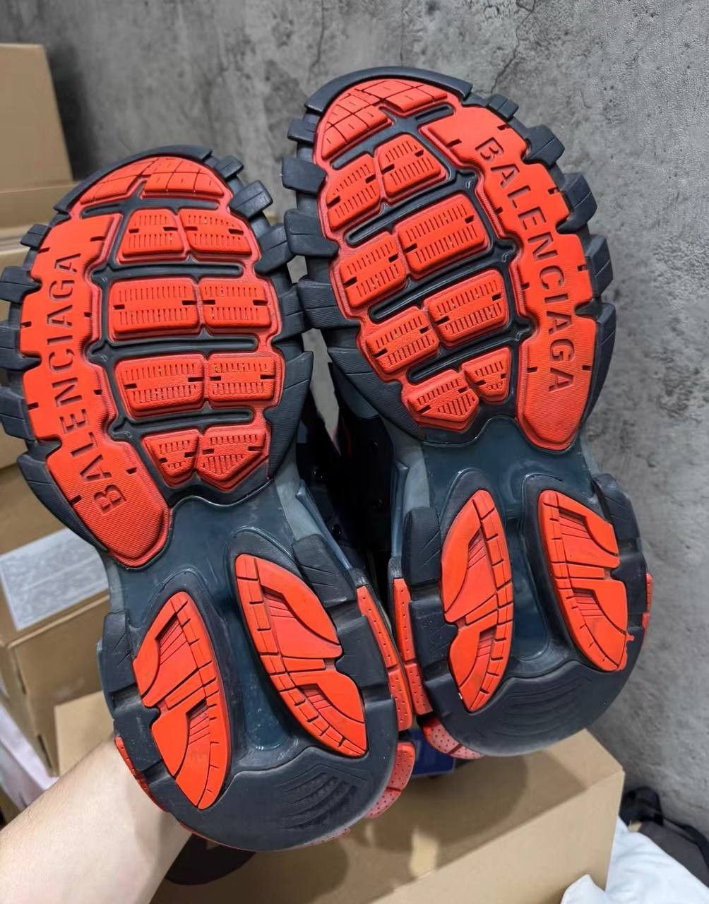 Balenciaga Balenciaga Track Chunky sneakers, gray-orange Size US 10 / EU 43 - 6 Thumbnail