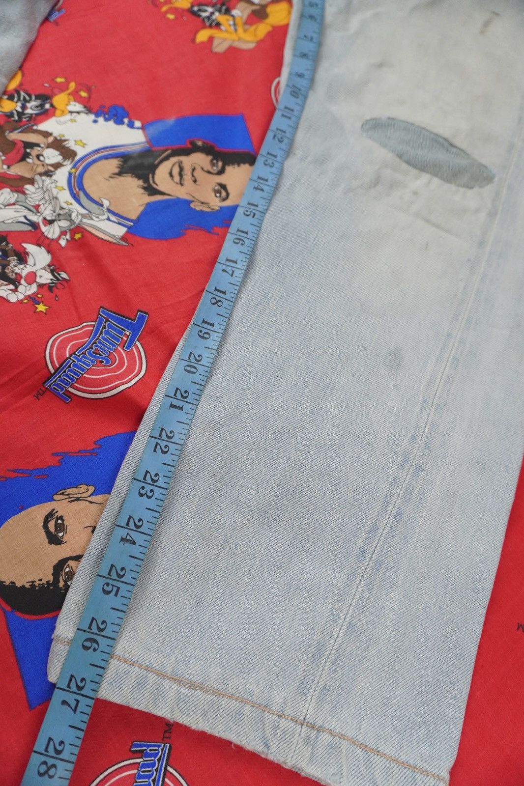 Levi's × Vintage Vintage Levis 501 Redline Selvedge Button #6 Grunge Baggy Size US 30 / EU 46 - 18 Thumbnail