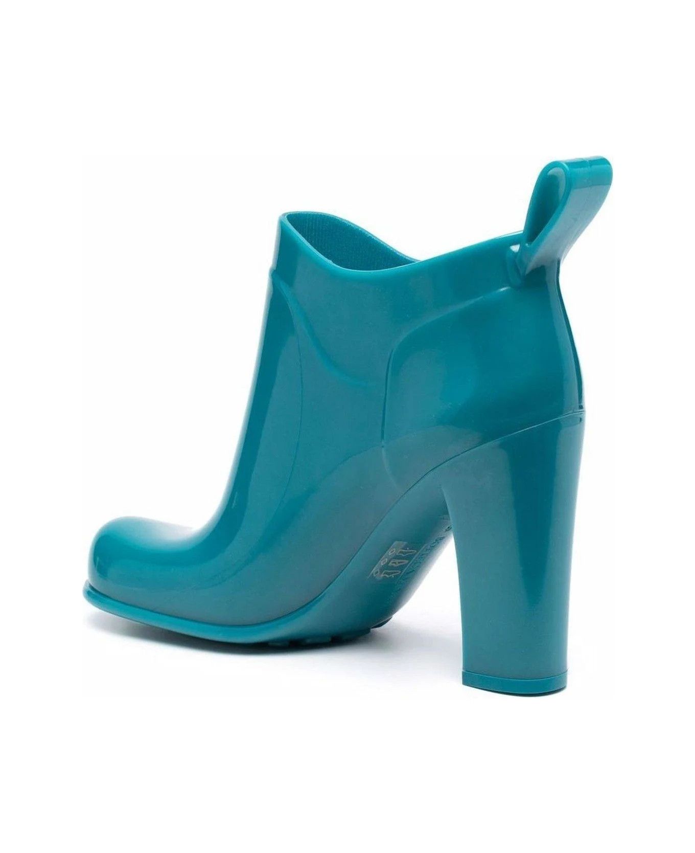Bottega Veneta o1y0725 Rubber Ankle Boots in Deep Teal Size US 5 / IT 35 - 3 Thumbnail