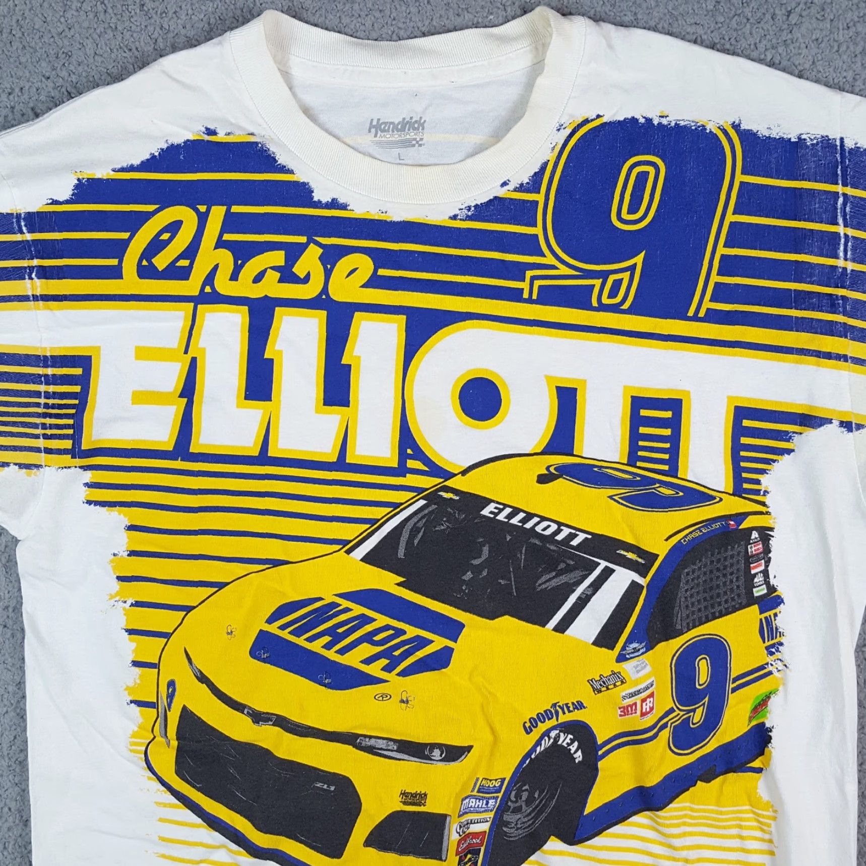 NASCAR VINTAGE Chase Elliott NASCAR Racing Double Sided Men's L Retro #9 Race Car T Shirt Size US L / EU 52-54 / 3 - 2 Thumbnail