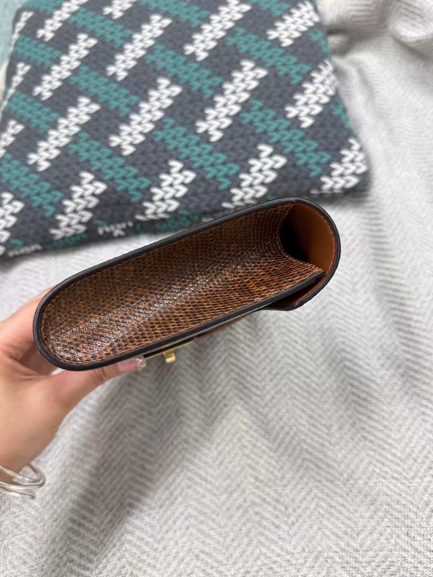 Celine Celine Caramel Lizard Clutch (Convertible to Crossbody) Size ONE SIZE - 6 Thumbnail