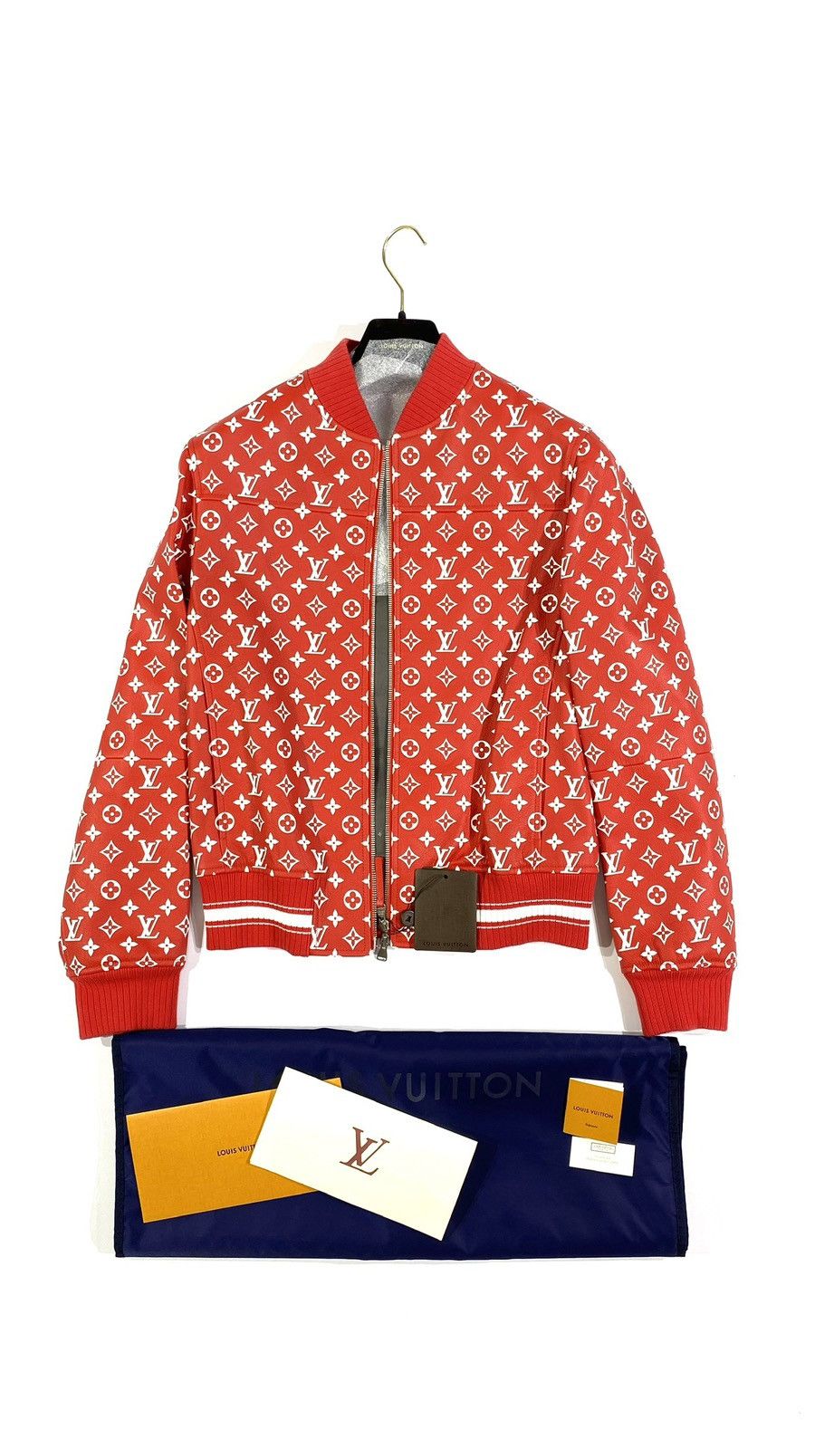Louis Vuitton × Supreme Louis Vuitton X SUPREME 46 Baseball Leather Jacket Monogram Size US S / EU 44-46 / 1 - 2 Thumbnail