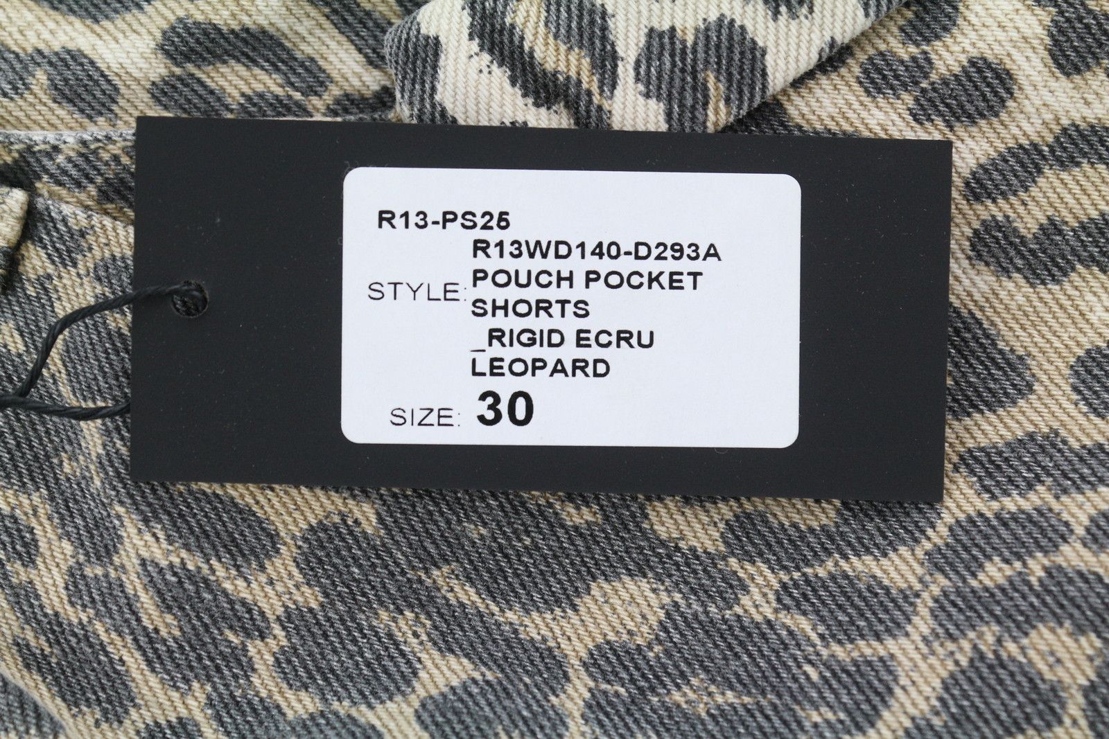 R13 POUCH POCKET 30 Leopard Denim RRP$1029 85104 Size 30" / US 8 / IT 44 - 10 Thumbnail