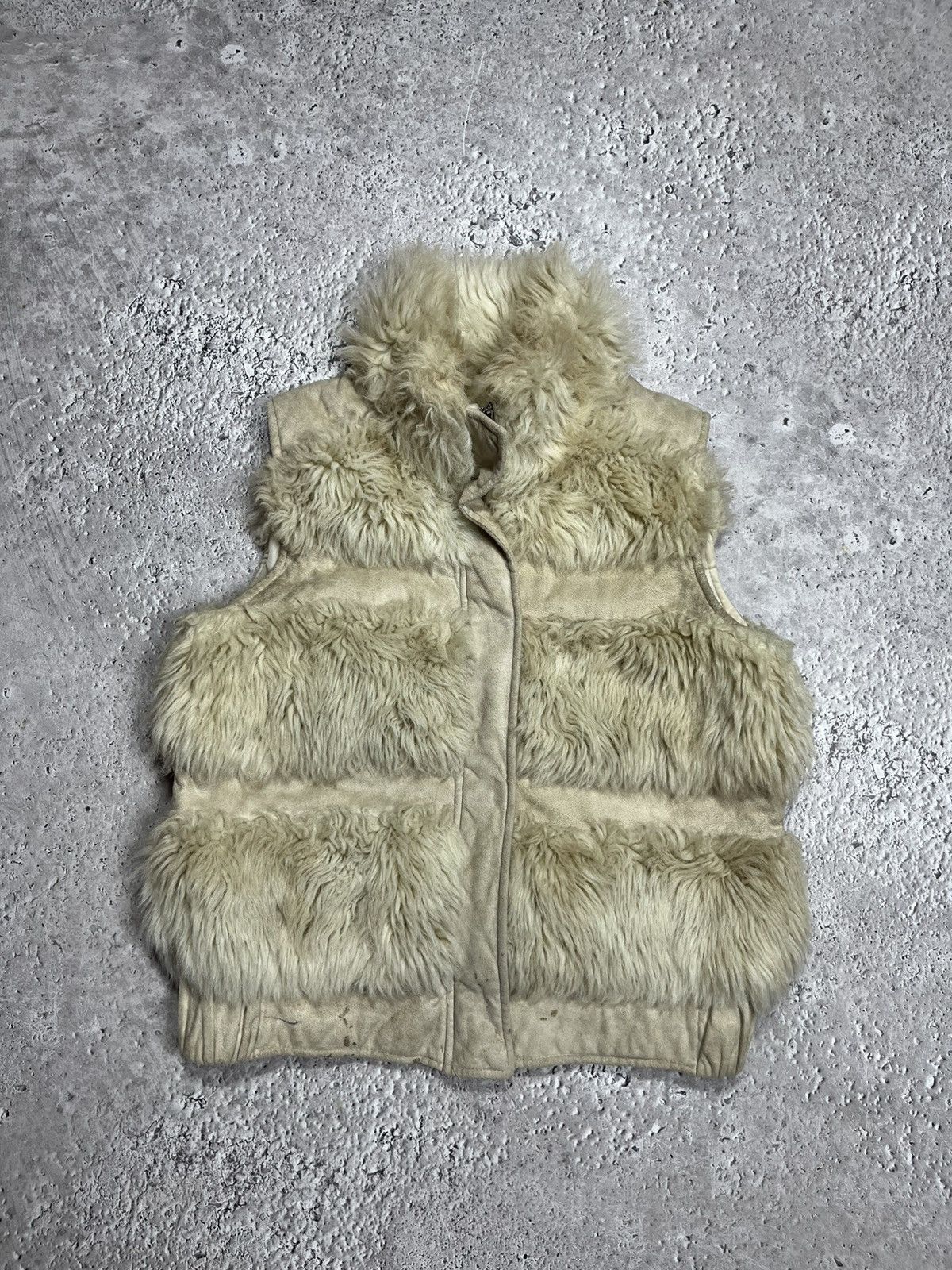 Other Womens Faux Fur Cream Vest Winter Layered Gilet Size XS / US 0-2 / IT 36-38 - 1 Thumbnail