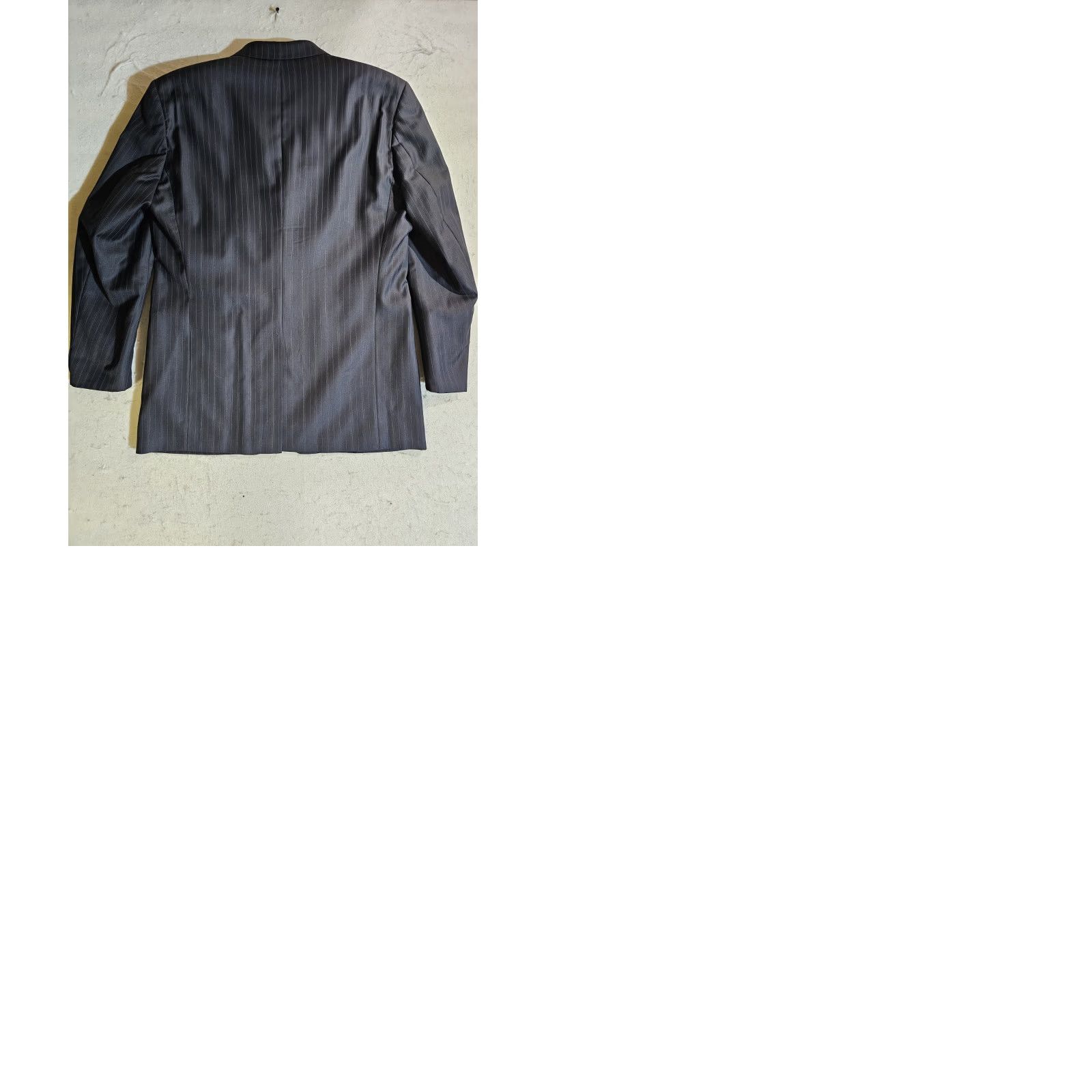 Hugo Boss HUGO BOSS Classic 2 Pc Lucca Lanificio Cerruti Blue Pin Suit Mens 44 34x28 Striped Size 44R - 12 Thumbnail