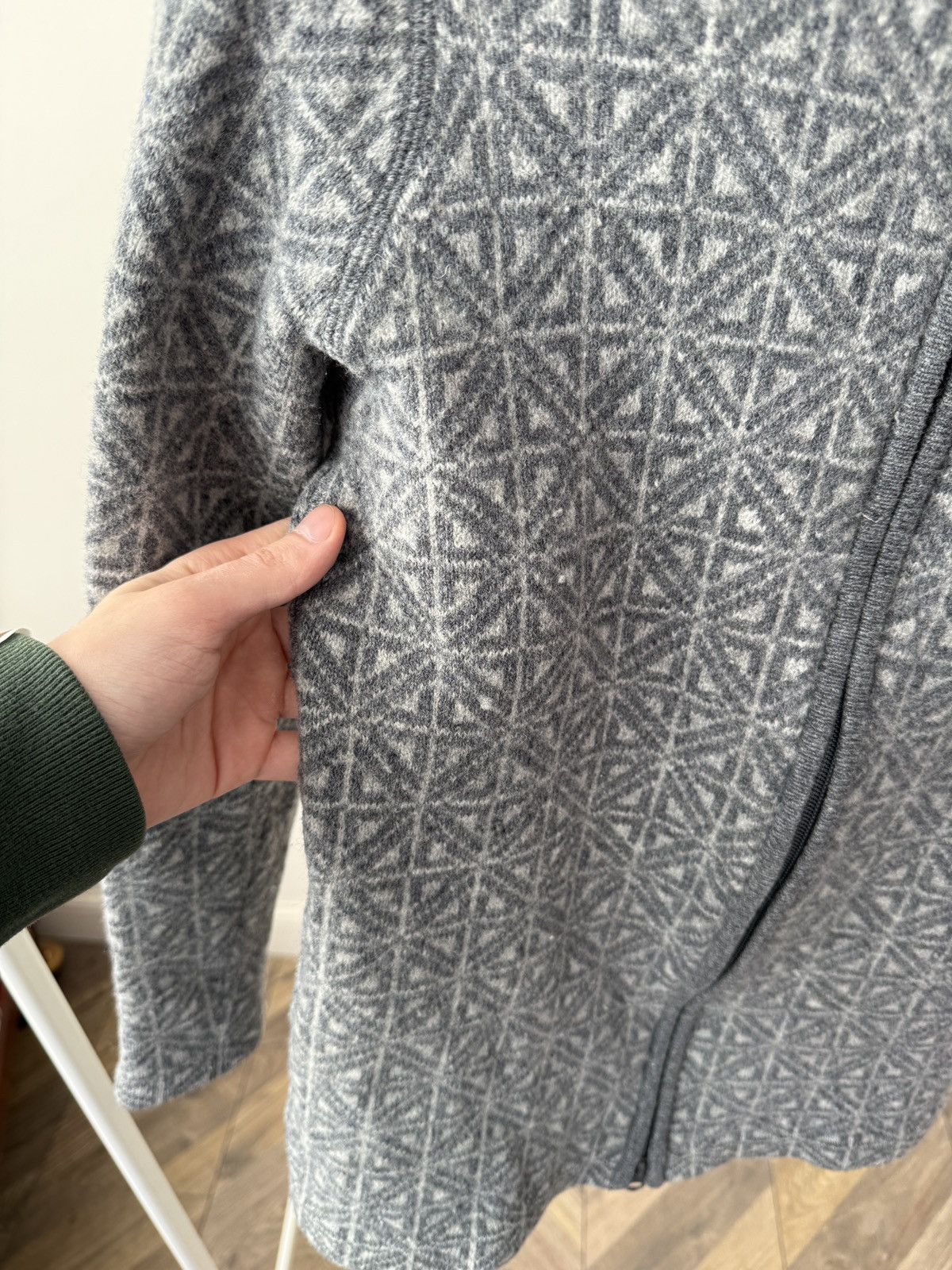 Fjallraven Vintage Fjällräven Övik Frost Women’s Wool Fleece Jacket Size M / US 6-8 / IT 42-44 - 6 Thumbnail
