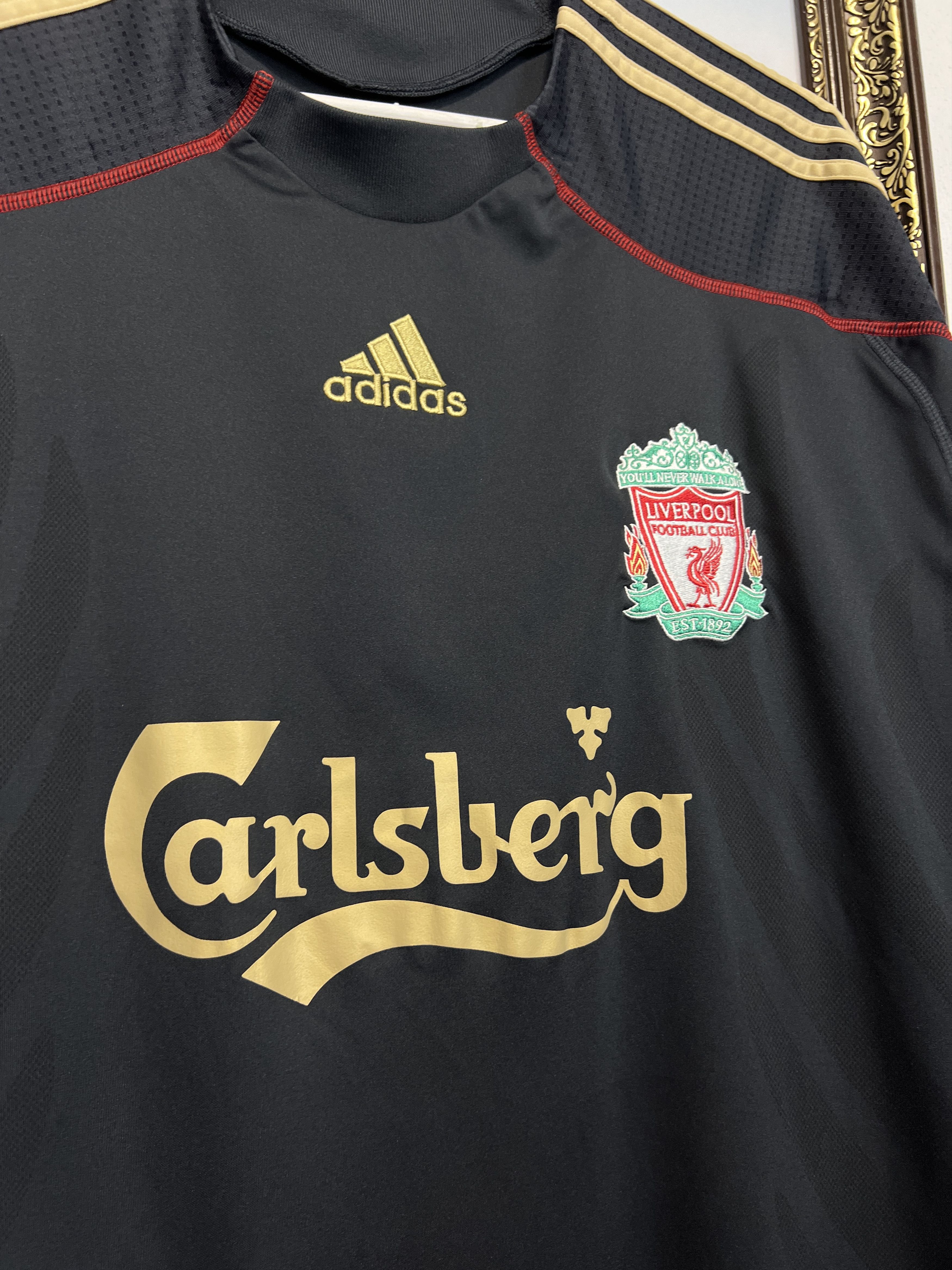 Adidas Liverpool Away football shirt Soccer #5 Agger Jersey Trikot Size US XXL / EU 58 / 5 - 4 Thumbnail