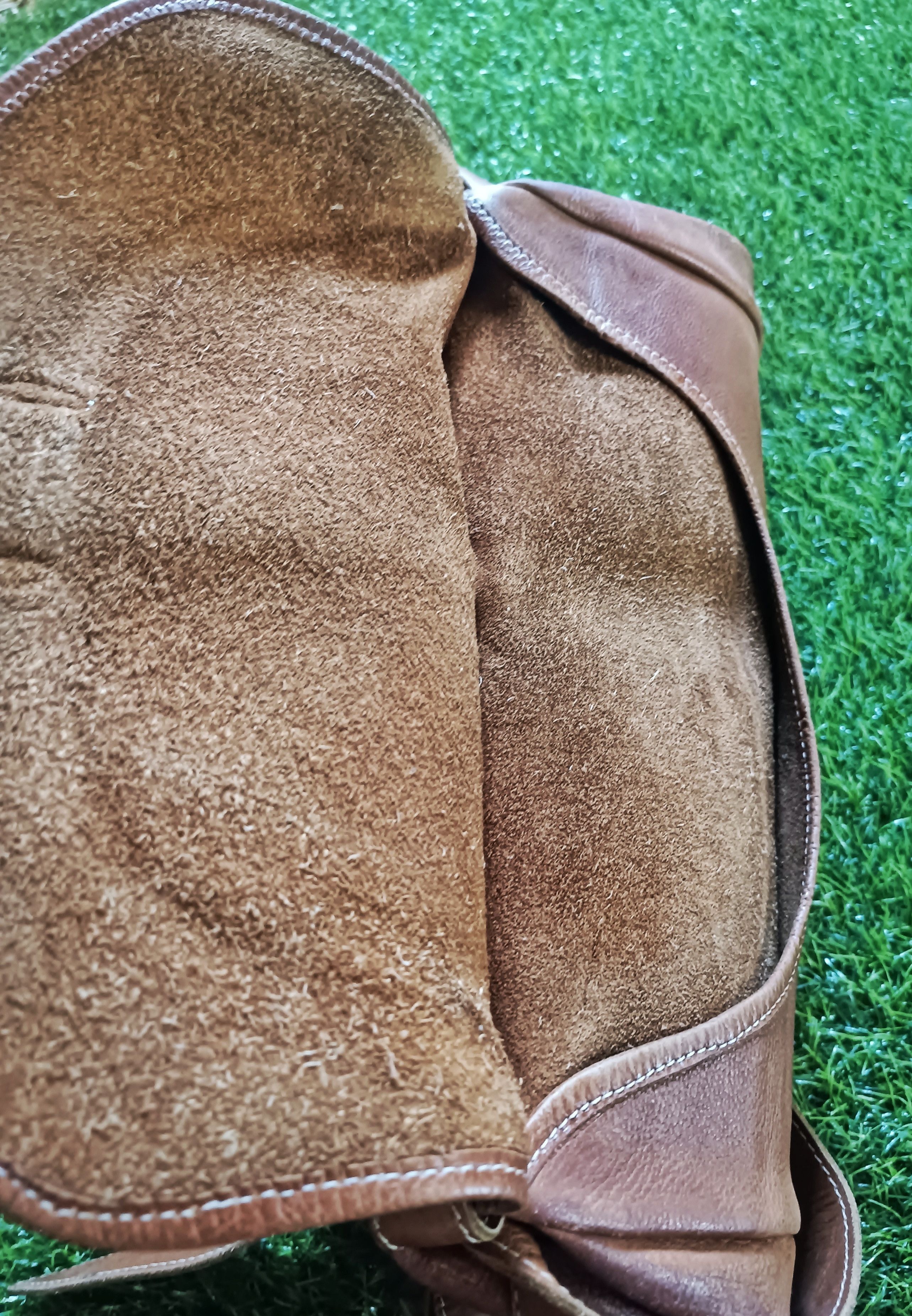 Handmade × Leather HANDMADE LEATHER LARGE OVERSIZED CROSSBODY SLING BAG 2 FACE Size ONE SIZE - 3 Thumbnail