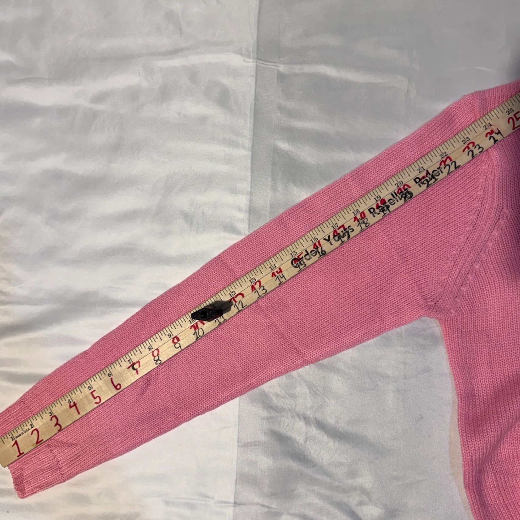 Vintage Pink Lily Sweater Shirt Womens Medium Pink Skull Knit Crew Neck Pullover Long Sleeve Size M / US 6-8 / IT 42-44 - 7 Thumbnail