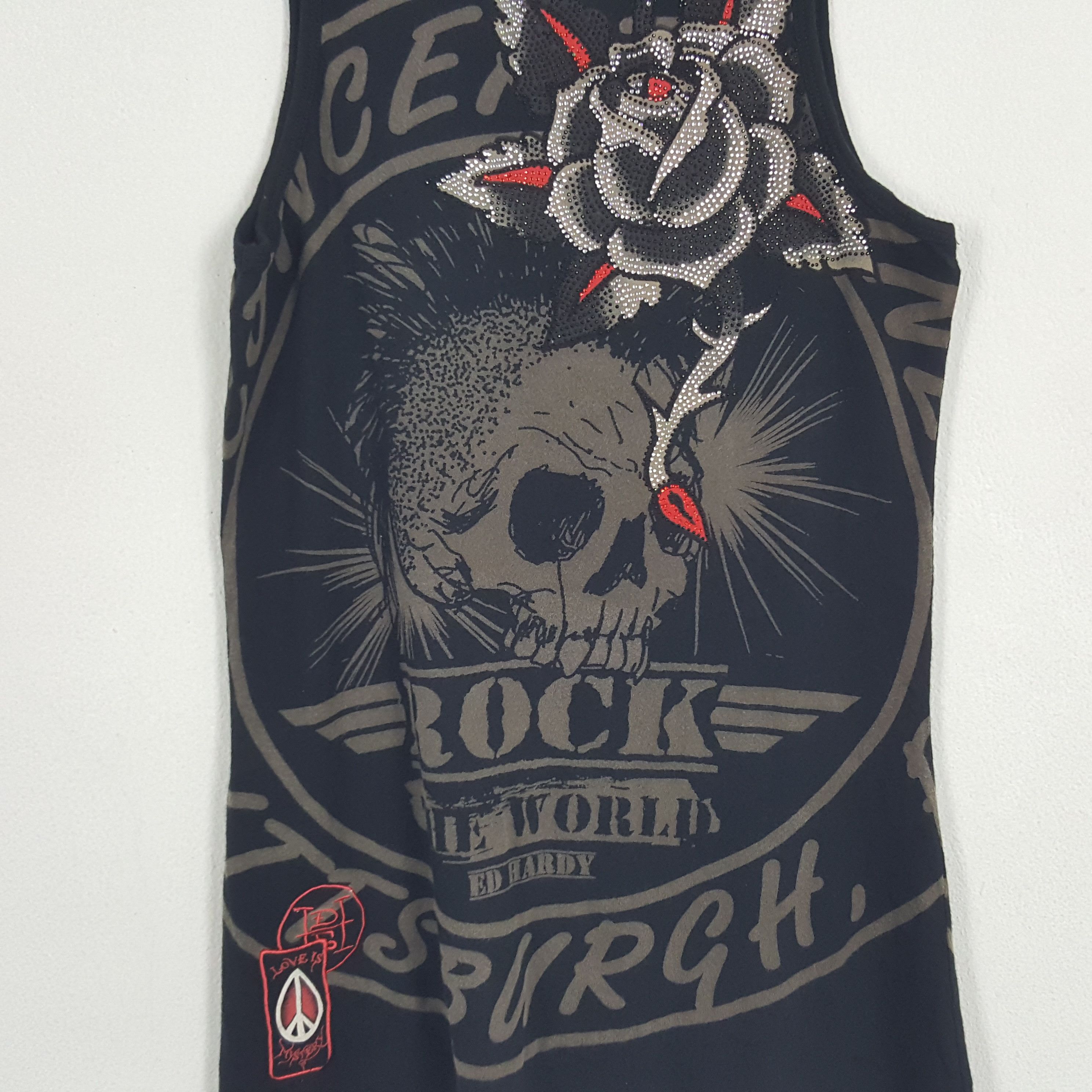 Christian Audigier × Ed Hardy × Vintage Vintage Ed Hardy by Christian Audigier Fullpinted Tank Shirt Size US S / EU 44-46 / 1 - 4 Thumbnail