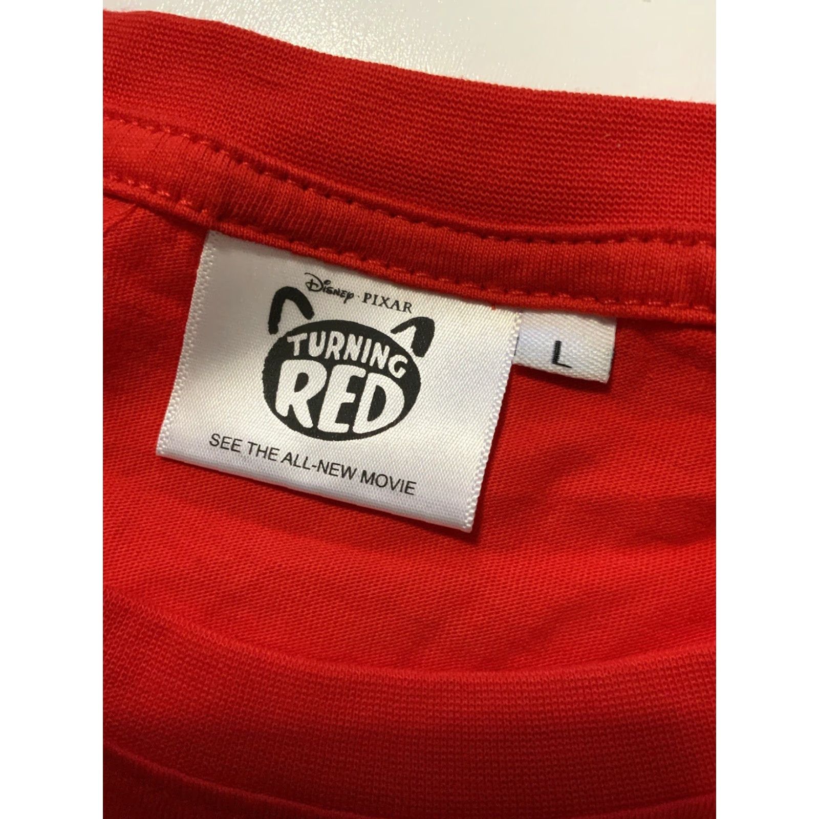 Disney Disney Pixar Turning Red All New Movie Film Promo Graphic S/S Crew T-Shirt Sz. L Red Men Size US L / EU 52-54 / 3 - 6 Thumbnail