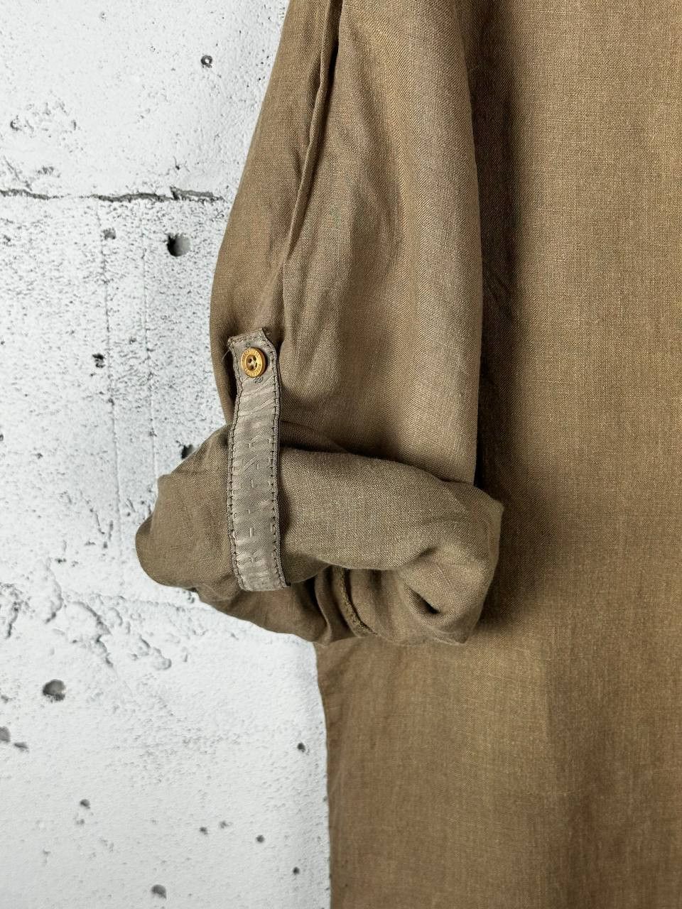 Dirk Bikkembergs Vintage Bikkembergs Linen Brown Collar Logo Shirt Size XXL Size US XXL / EU 58 / 5 - 10 Thumbnail