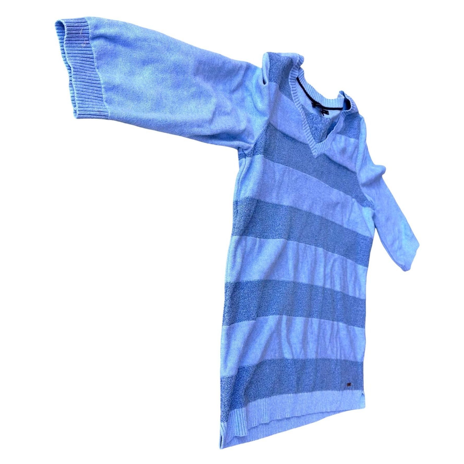 Tommy Hilfiger × Vintage Vimtage Tommy Hilfiger Sweater XL Pullover Blue Striped 3/4 Size XL / US 12-14 / IT 48-50 - 5 Thumbnail