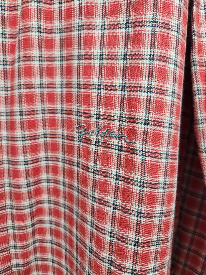 Golden Goose GOLDEN GOOSE 코듀로이카라 레드 체크셔츠 Size S / US 4 / IT 40 - 4 Thumbnail