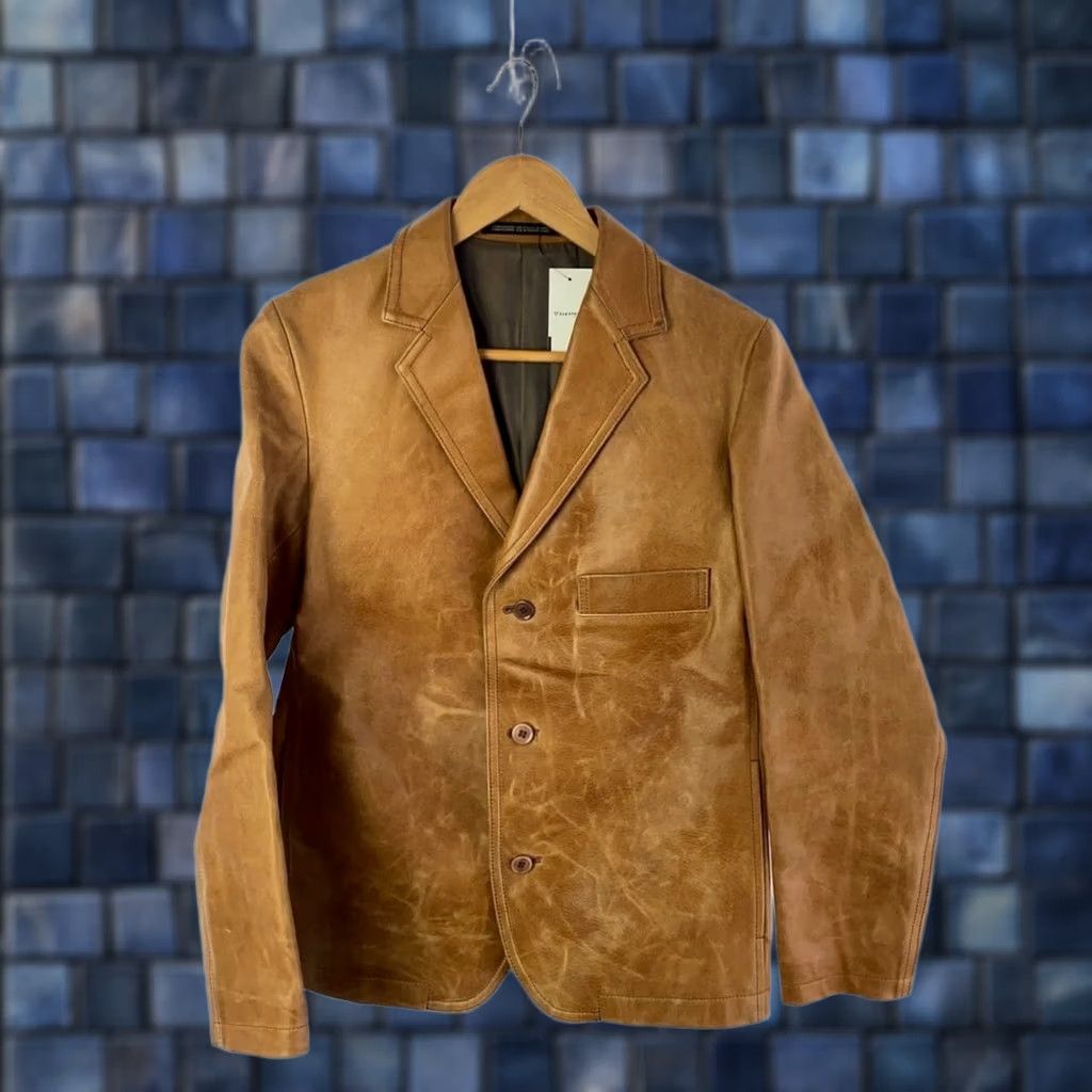 Yohji Yamamoto YOHJI YAMAMOTO Y'S LEATHER JACKET BLOUSON WOMEN CAMEL PIGSKIN SIZE L Size L / US 10 / IT 46 - 1 Thumbnail