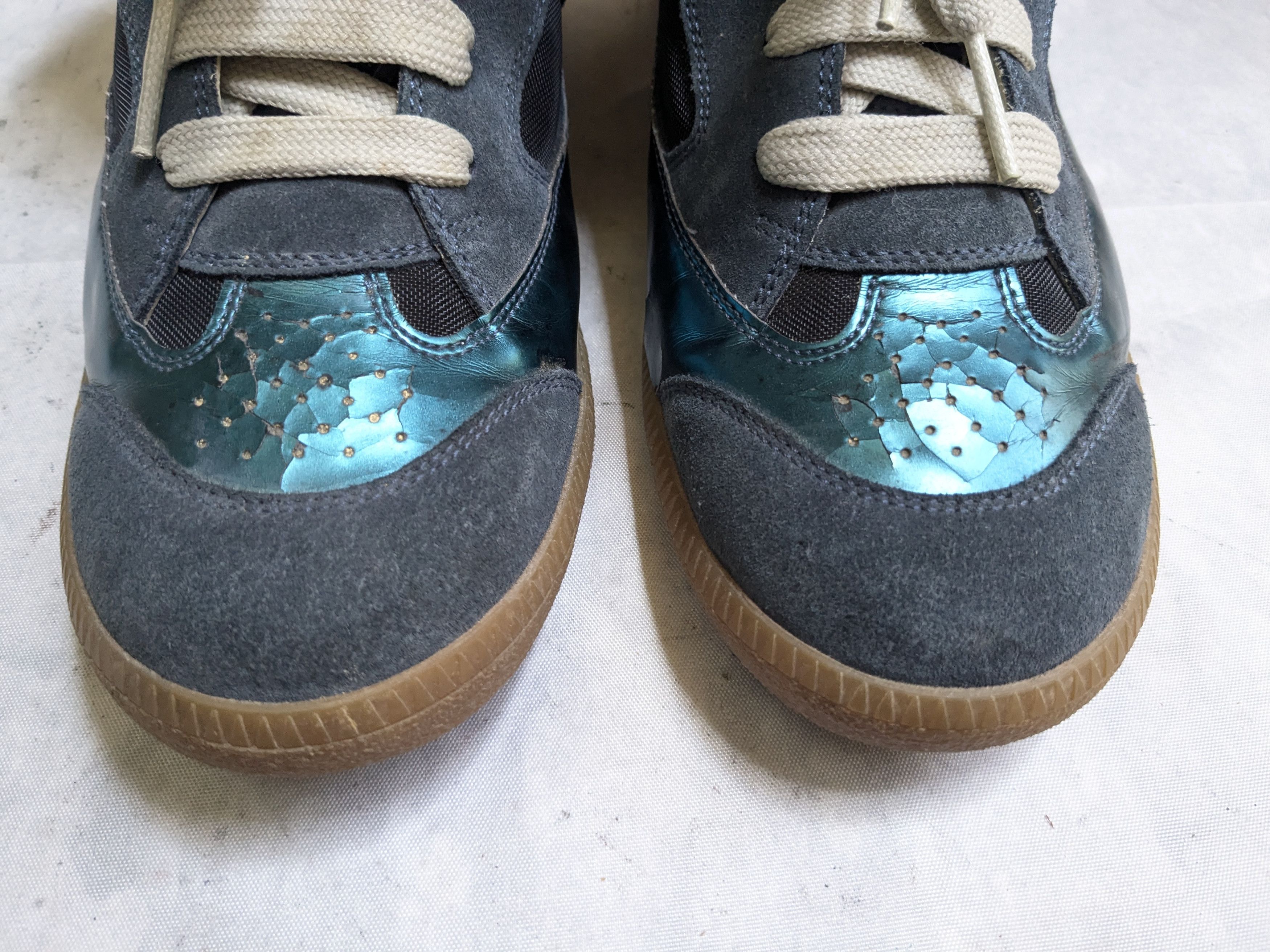 Maison Margiela Maison Margiela High Top Cut Out Sneakers Blue 9 42 Size US 9 / EU 42 - 3 Thumbnail
