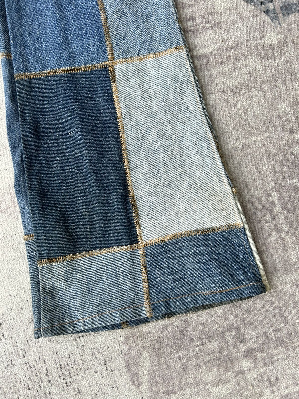 If Six Was Nine Y2k Patchwork Flared Denim Size US 28 / EU 44 - 10 Thumbnail