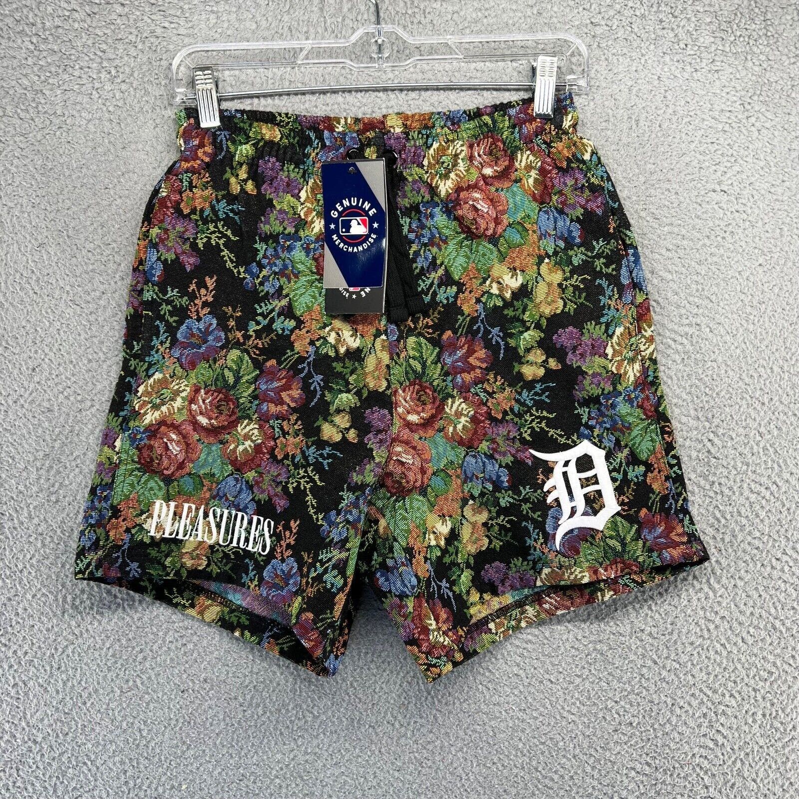 image of Mlb Pleasures Detroit Tigers Shorts Small Floral Tapestry, Men's (Size 26)