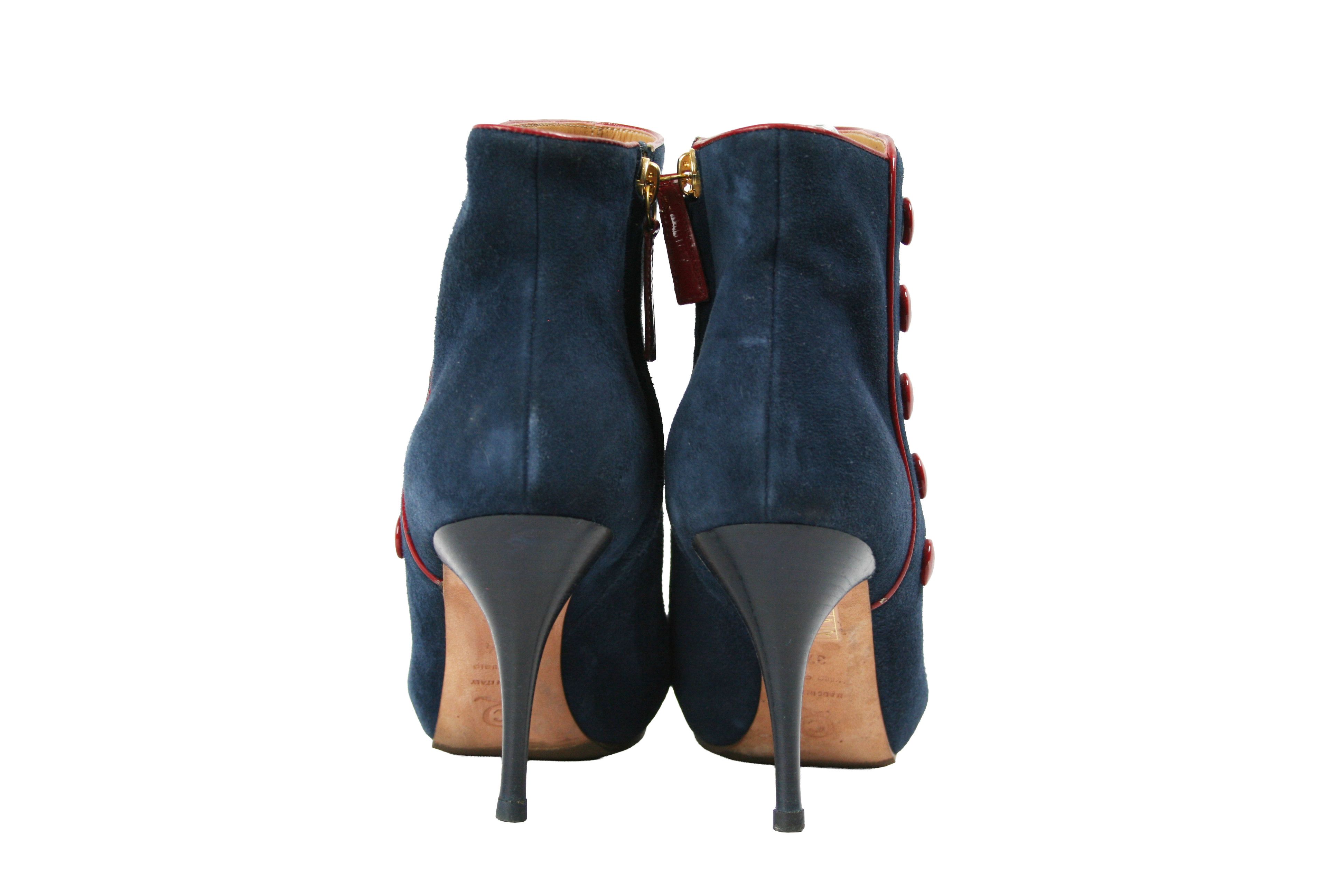 Alexander McQueen 00S Napoleon Y2K Ankle Suede Boots Vintage Size US 7.5 / IT 37.5 - 11 Thumbnail
