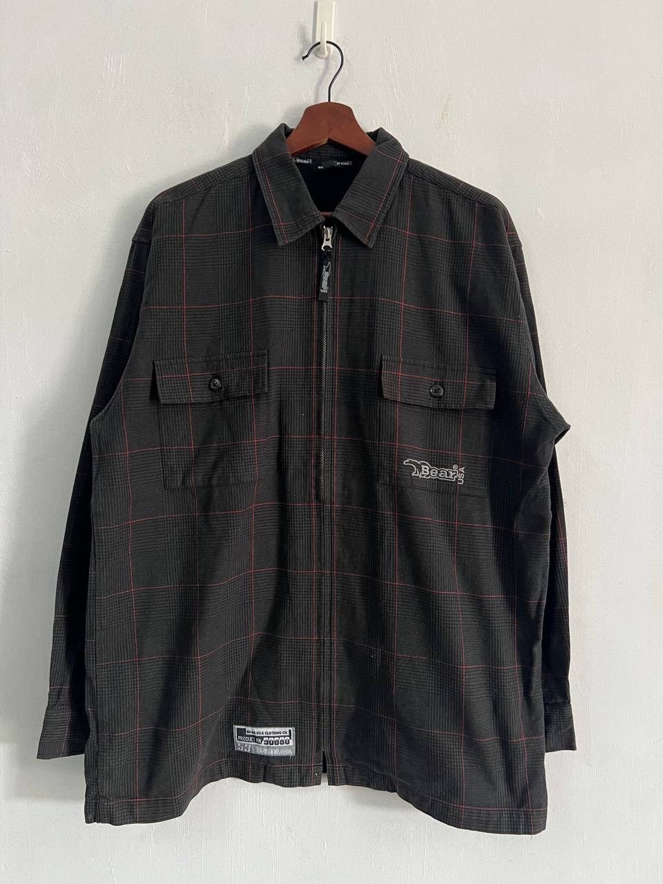 Vintage Bear Usa Pull Over Zipper Collar Camp Size US M / EU 48-50 / 2 - 1 Thumbnail