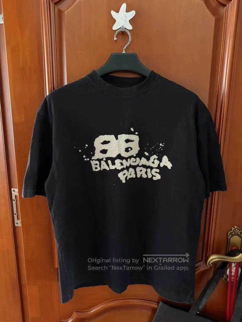 Balenciaga Balenciaga Splatter Logo Short Sleeve Size US S / EU 44-46 / 1 - 1 Thumbnail