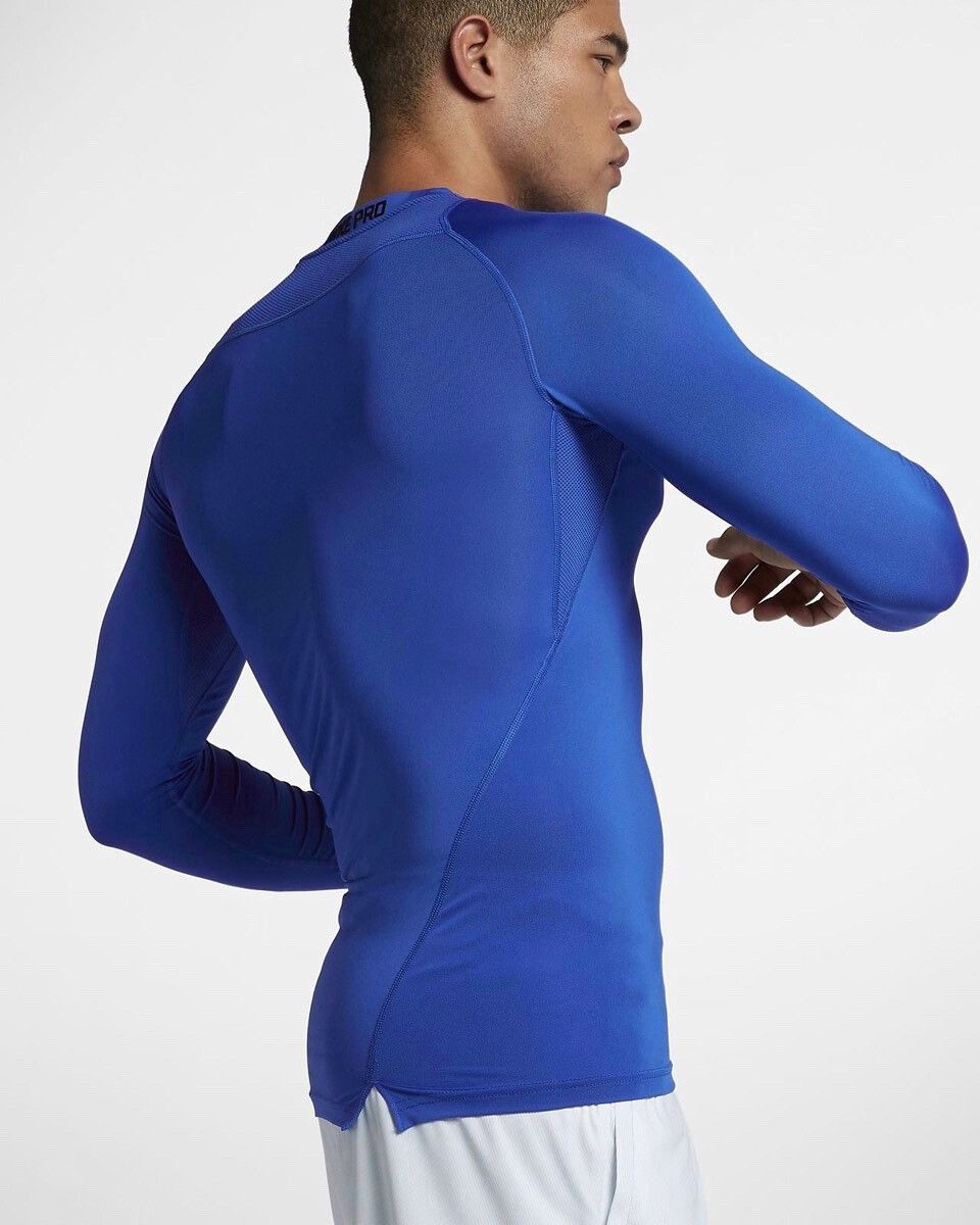 Nike Nike Pro Cool Compression Mens Long Sleeve Top Blue Dri-Fit Size US L / EU 52-54 / 3 - 2 Thumbnail