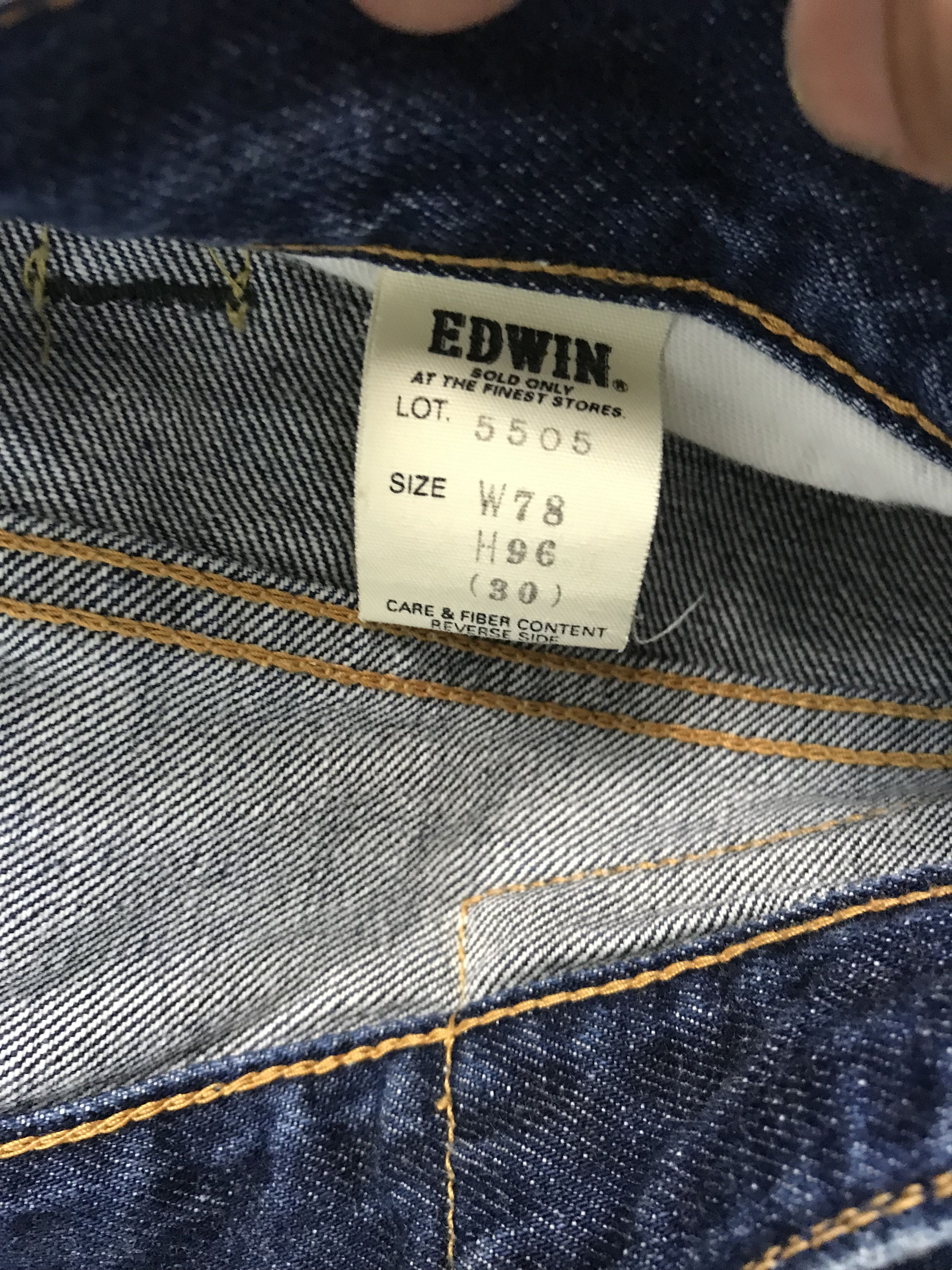 Edwin × Japanese Brand × Vintage 505X EDWIN Tag Orange Selvedge Blue Pant Size US 30 / EU 46 - 8 Thumbnail