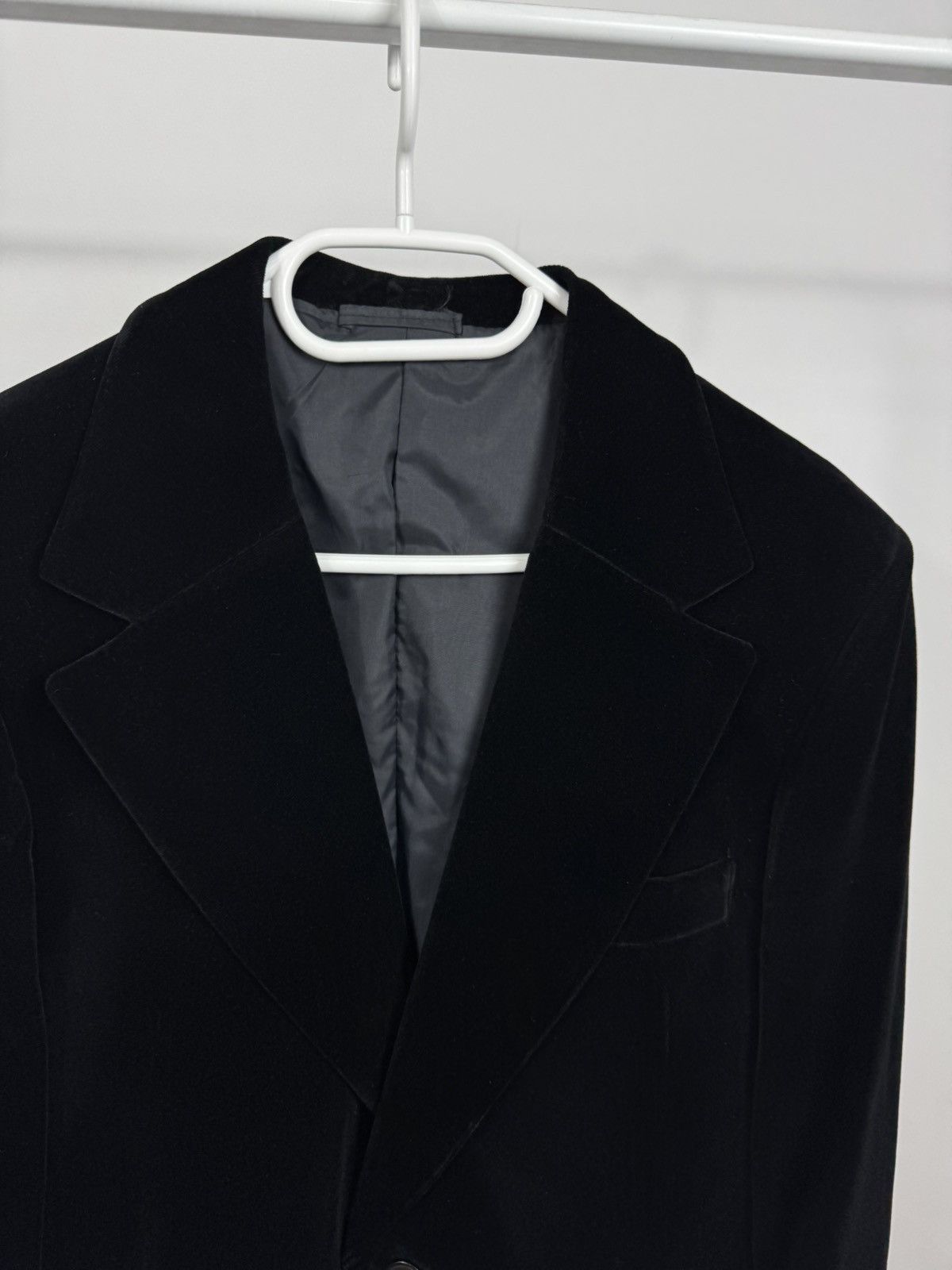 Other Vintage Women’s Black Velvet Blazer Tailored Jacket Coat Size L / US 10 / IT 46 - 5 Thumbnail