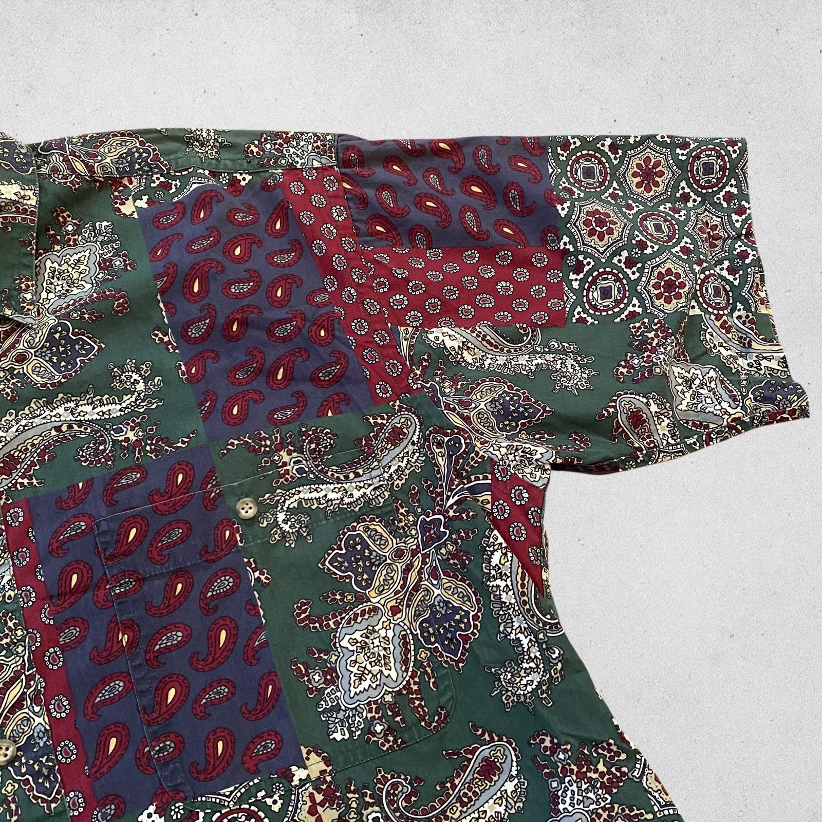 Gant × Vintage Vintage Gant Rugger Poplin Paisley Patchwork Shirt Size US L / EU 52-54 / 3 - 3 Thumbnail