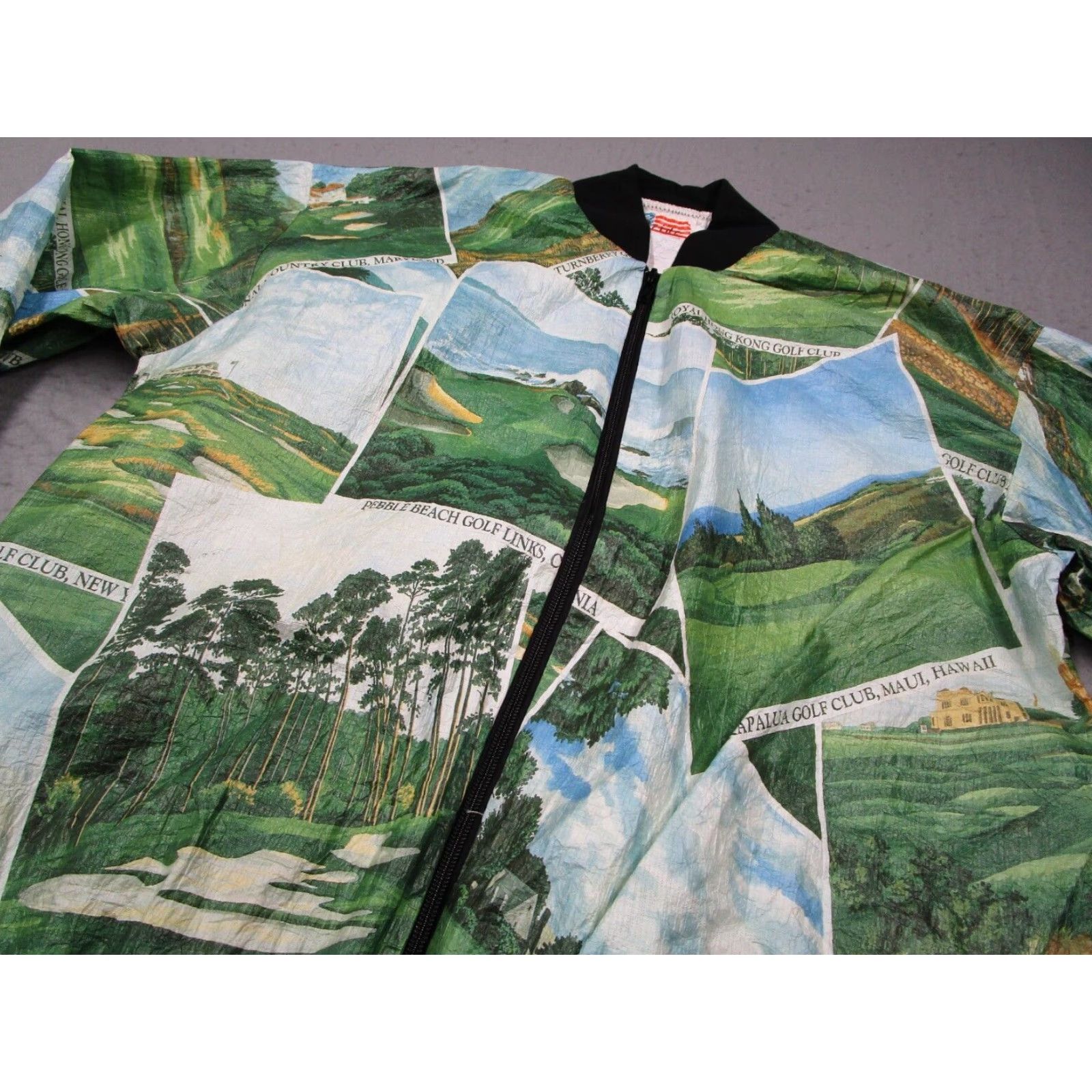Etro VINTAGE Pride Products Mens Small Green Full Zip Bomber Jacket Golf Courses Retro Size US S / EU 44-46 / 1 - 2 Thumbnail