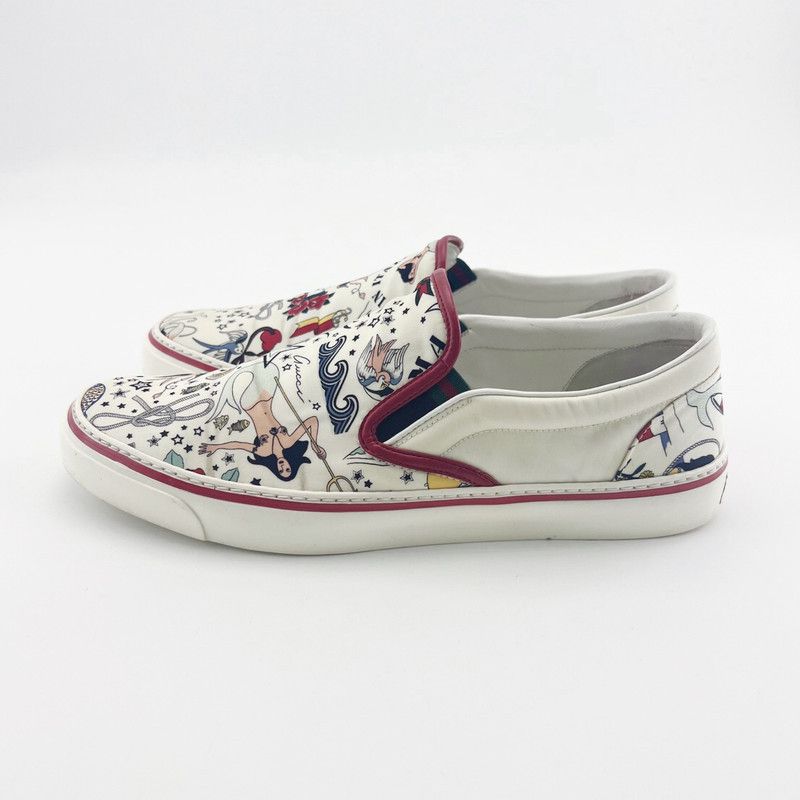 Gucci Gucci Graffiti Print Casual Slip-On Shoes Size US 8 / EU 41 - 1 Thumbnail