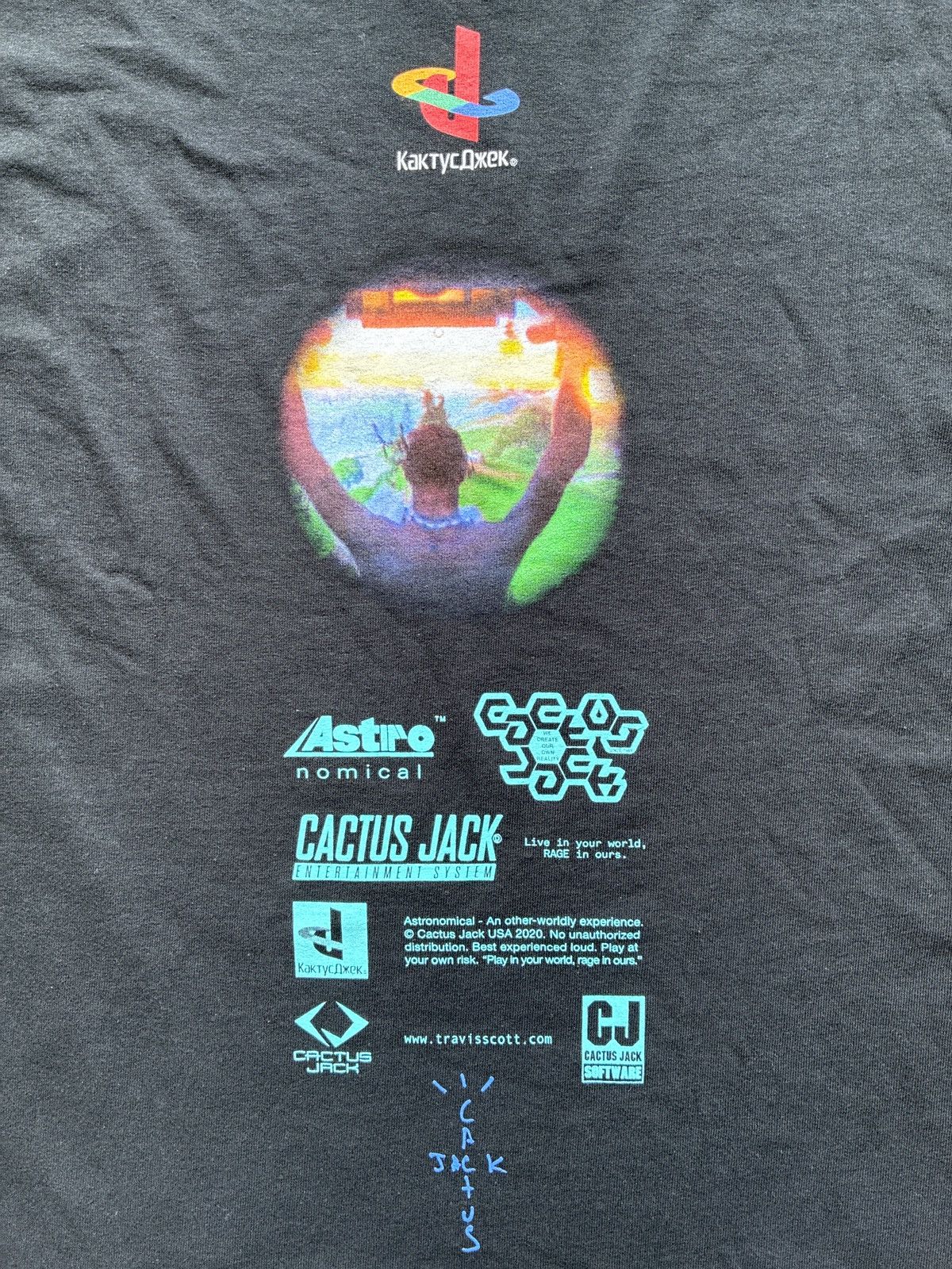 Travis Scott Travis Scott Cactus Jack Fortnite PlayStation Tee Sz S Size US S / EU 44-46 / 1 - 5 Thumbnail