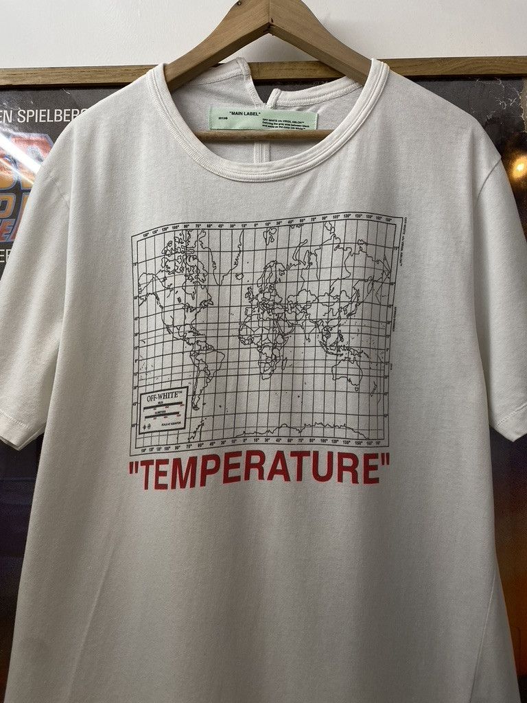 Off-White SS2018 Off-White Temperature Map Grid Asymmetrical T Shirt Size US L / EU 52-54 / 3 - 5 Thumbnail