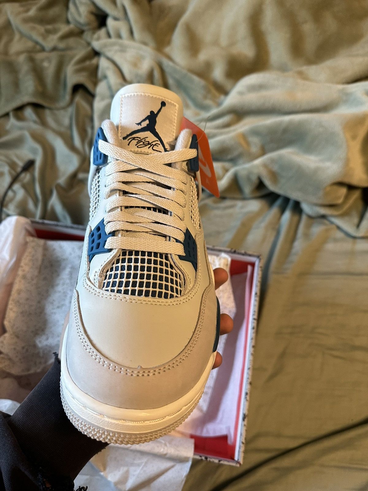 Jordan Brand × Nike Air Jordan 4 Military Blue (2024) Size US 8.5 / EU 41-42 - 3 Thumbnail