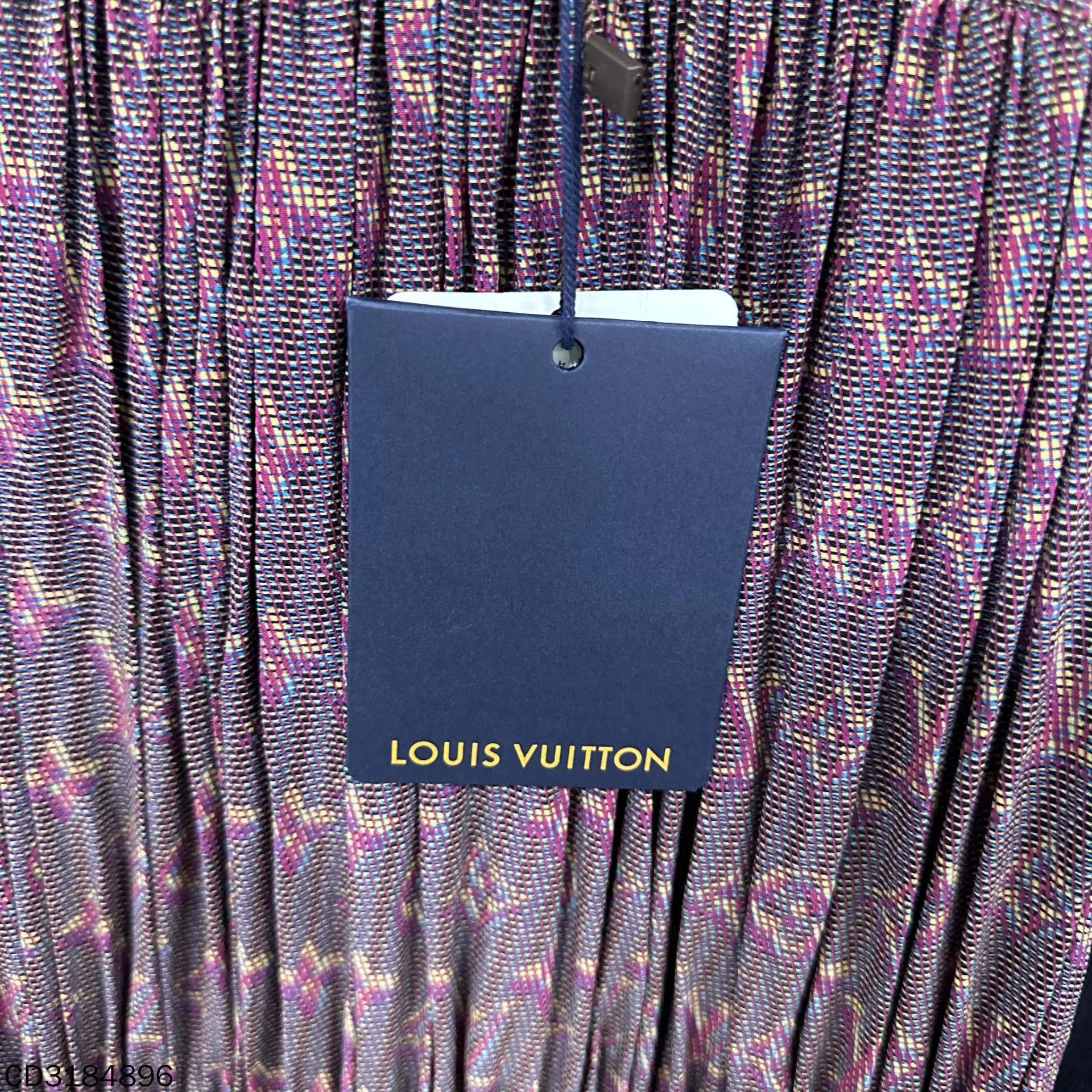 Louis Vuitton LV Women's New Colorful Allover Print Silk Dress 36 Size XS / US 0-2 / IT 36-38 - 5 Thumbnail