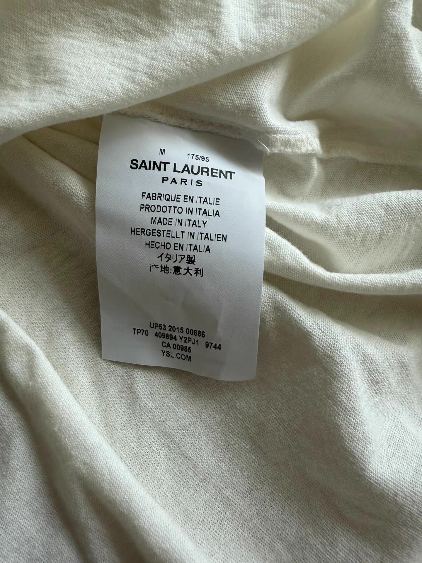 Saint Laurent Paris Saint Laurent Men's Oversized T-shirt Ｑ23 Size US M / EU 48-50 / 2 - 3 Thumbnail