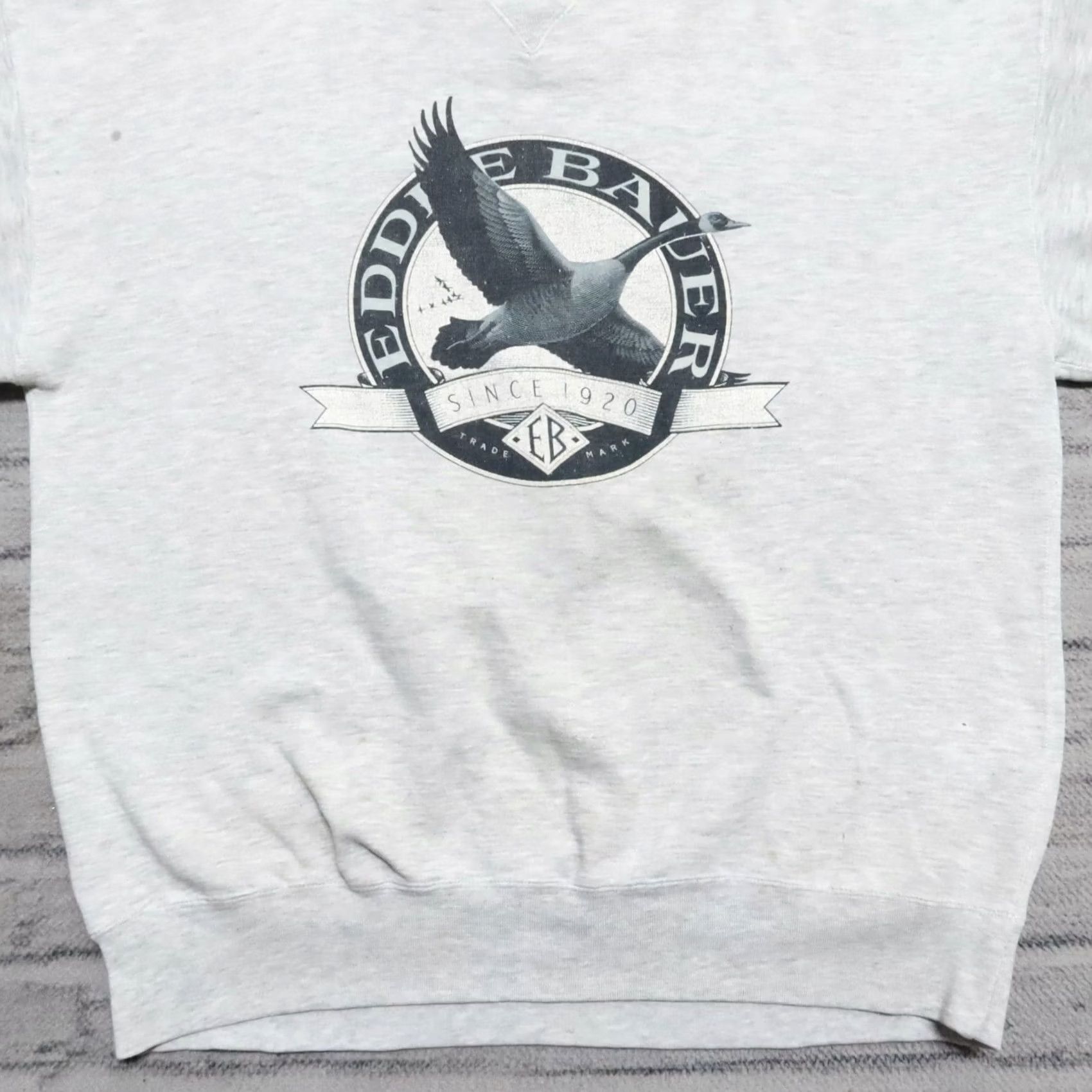 Eddie Bauer Vintage Eddie Bauer Big Logo Crew Neck Sweatshirt XL Mens Heather 90s Goose Geese Size US XL / EU 56 / 4 - 3 Thumbnail