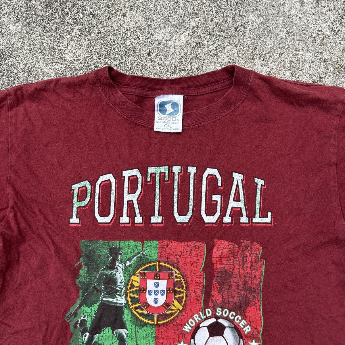 Band Tees × Vintage Portugal Soccer Ronaldo T-shirt Size US XXS / EU 40 - 3 Thumbnail