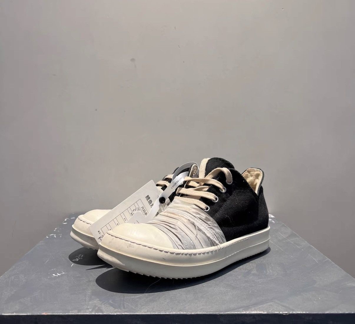 Rick Owens Rick Owens Low-Top Silk Strap Converse-Inspired Sneakers Size US 5.5 / EU 38 - 1 Thumbnail