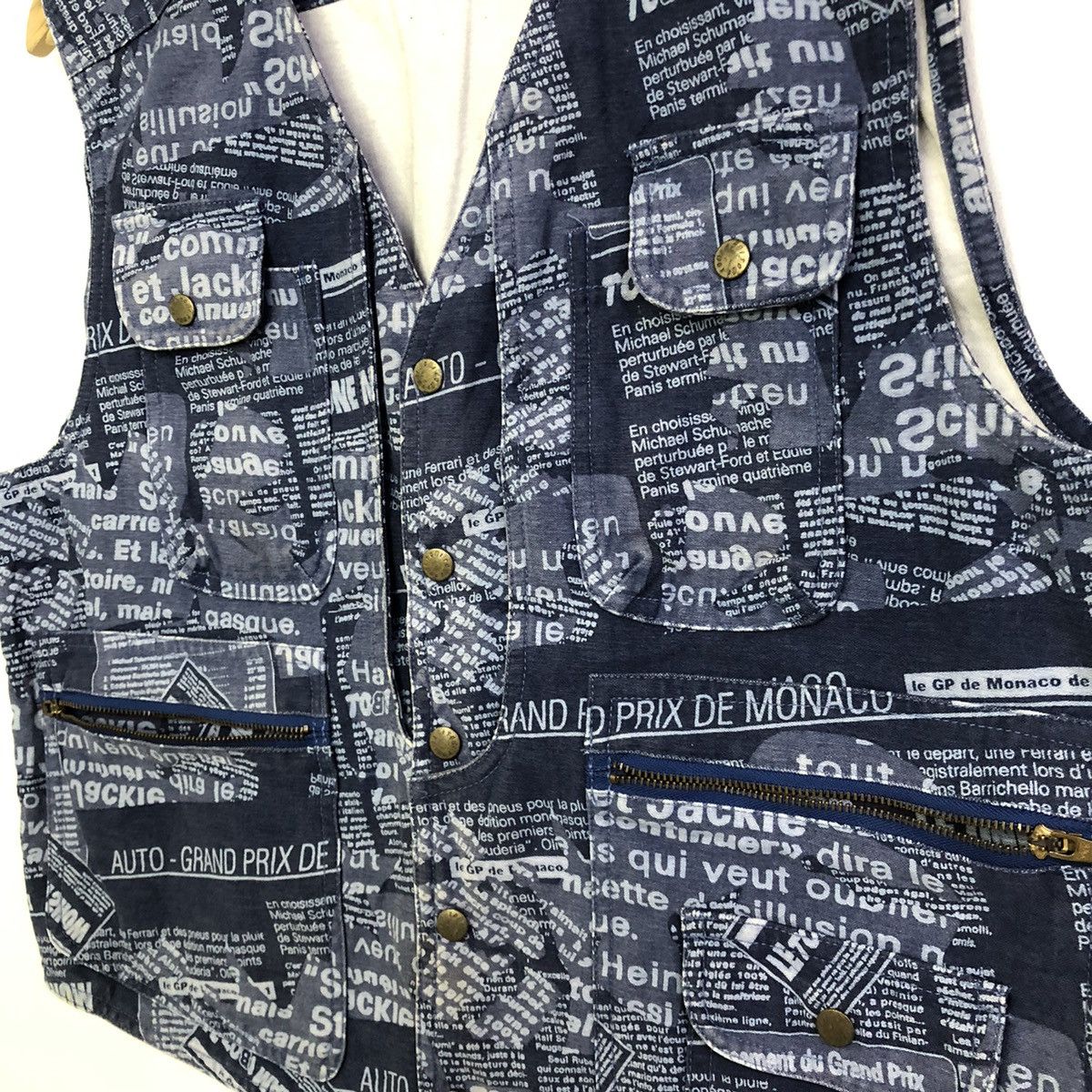 Japanese Brand Workers Japanese Brand Fullprint Design Multipocket Vest Size US XL / EU 56 / 4 - 10 Thumbnail