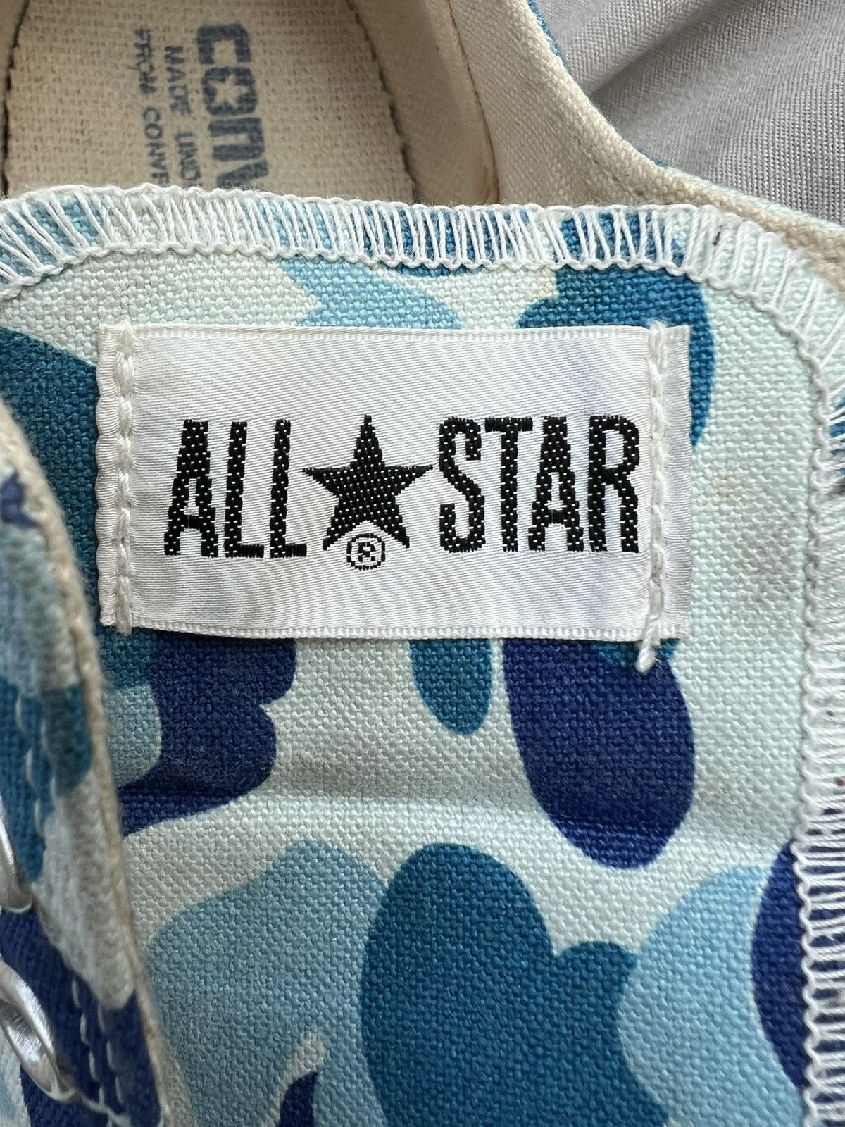 Bape × Converse Bape x Converse Blue Camo Sneakers Size US 5 / EU 37 - 6 Thumbnail
