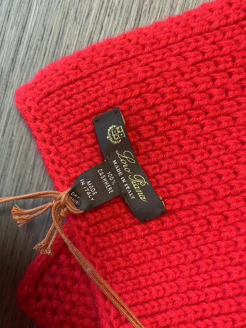 Loro Piana LORO PIANA Red cashmere scarf Size ONE SIZE - 3 Thumbnail