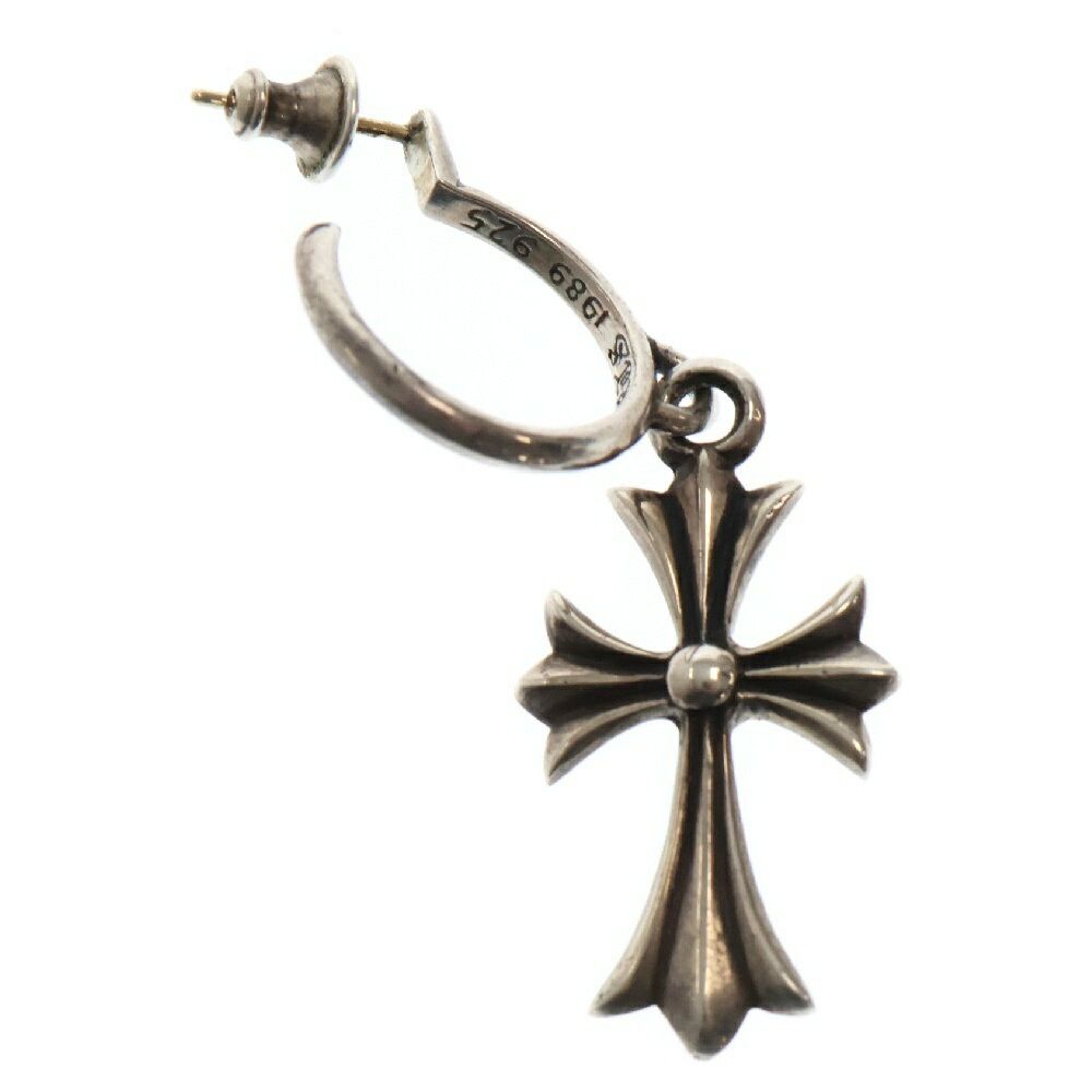 Chrome Hearts Tiny CH Cross Hoop Earring