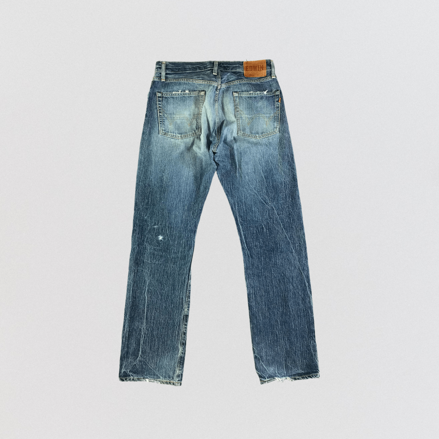 Edwin Vintage Blue Wash Edwin 505 Selvedge Jeans-JM3590 Size US 33 - 2 Thumbnail