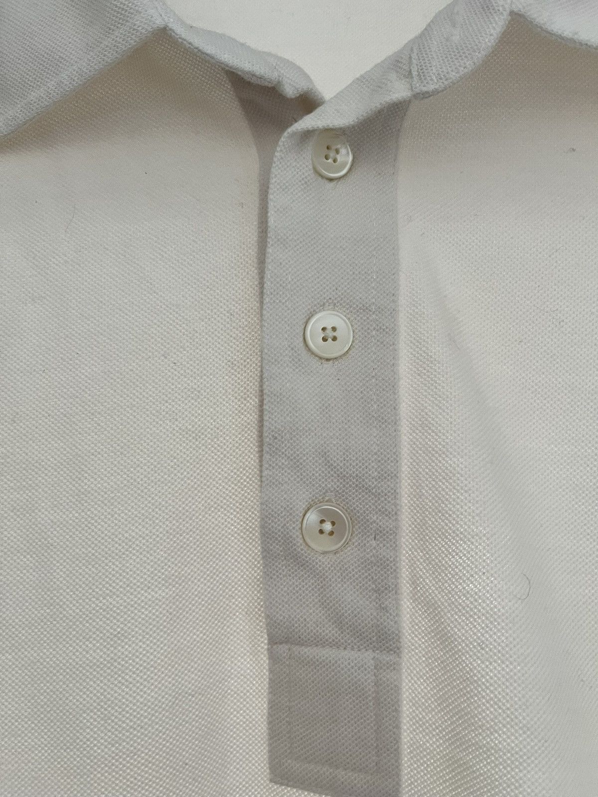 Ermenegildo Zegna Zegna white cotton polo size large Size US L / EU 52-54 / 3 - 3 Thumbnail