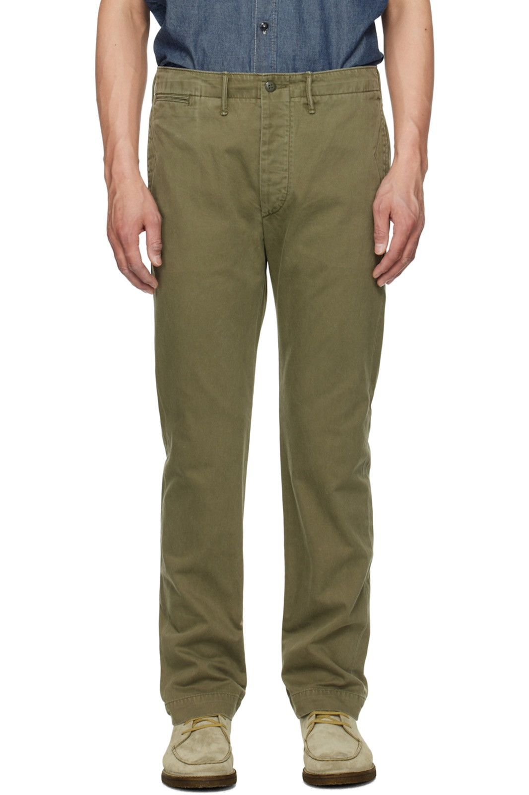 Stevenson Overall Co. Olive Green Military Officer Khakis Chinos Pants Stevenson Size US 32 / EU 48 - 2 Thumbnail
