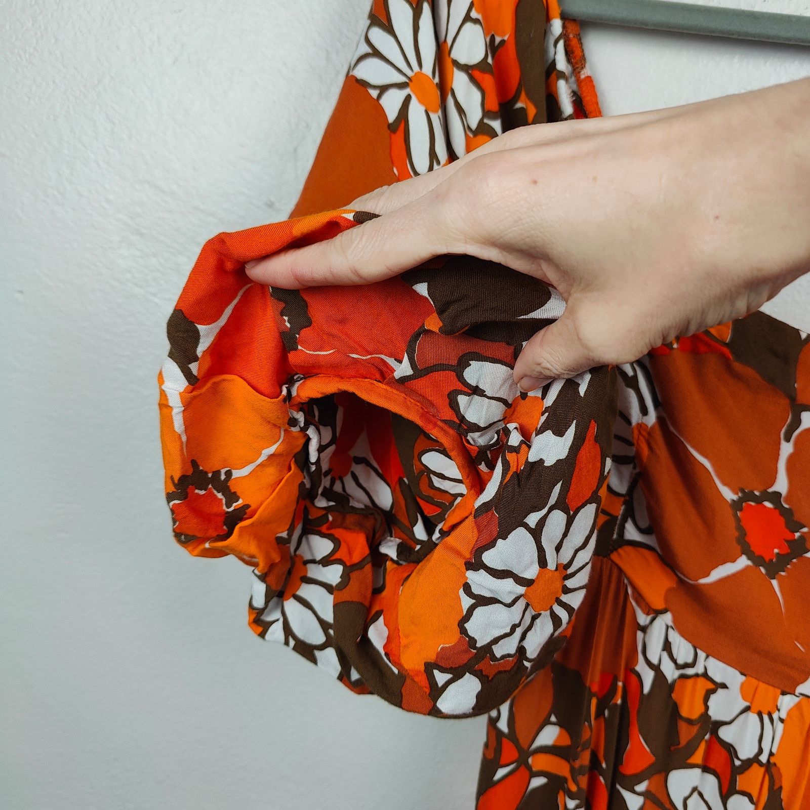 FAITHFULL Faithfull the Brand Kiowa Dress Womens US 6 Retro Orange Size M / US 6-8 / IT 42-44 - 6 Thumbnail