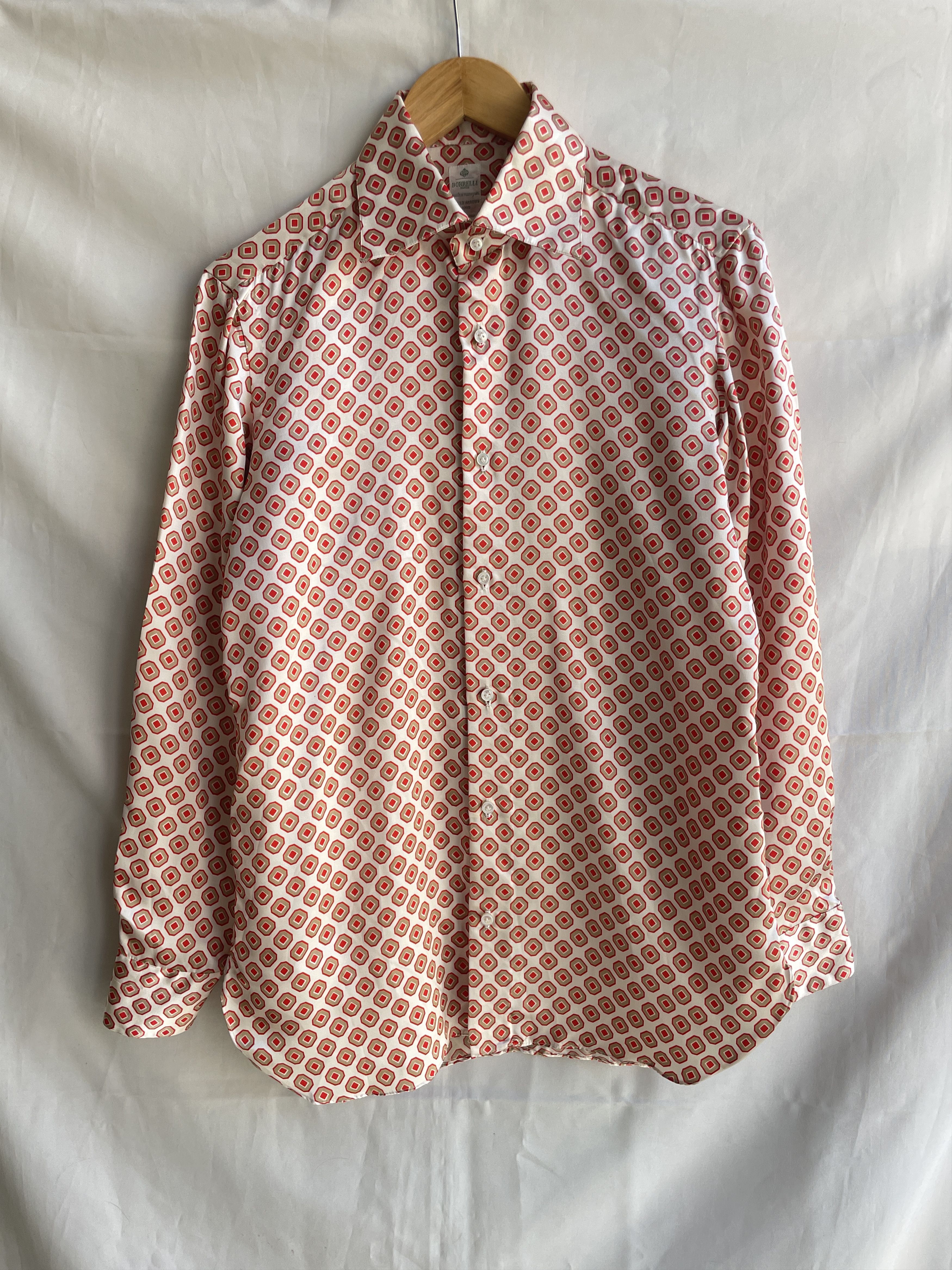 Luigi Borrelli Luigi Borrelli United Arrows Silk Geometrical Lounge Shirt Size US S / EU 44-46 / 1 - 1 Thumbnail